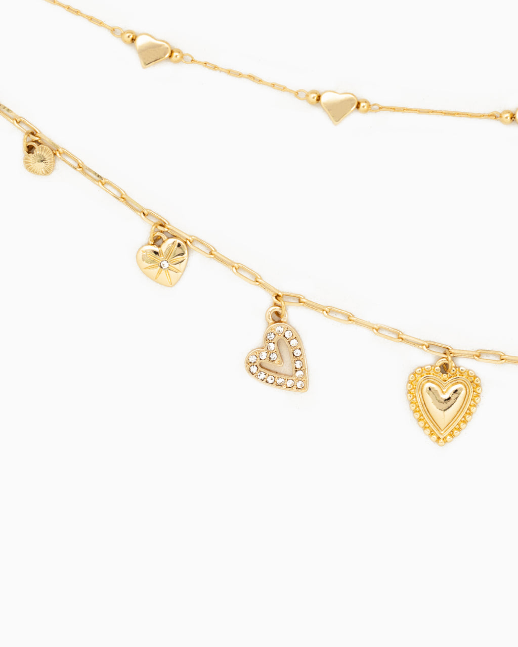 Heart Mania Layered Charm Necklace