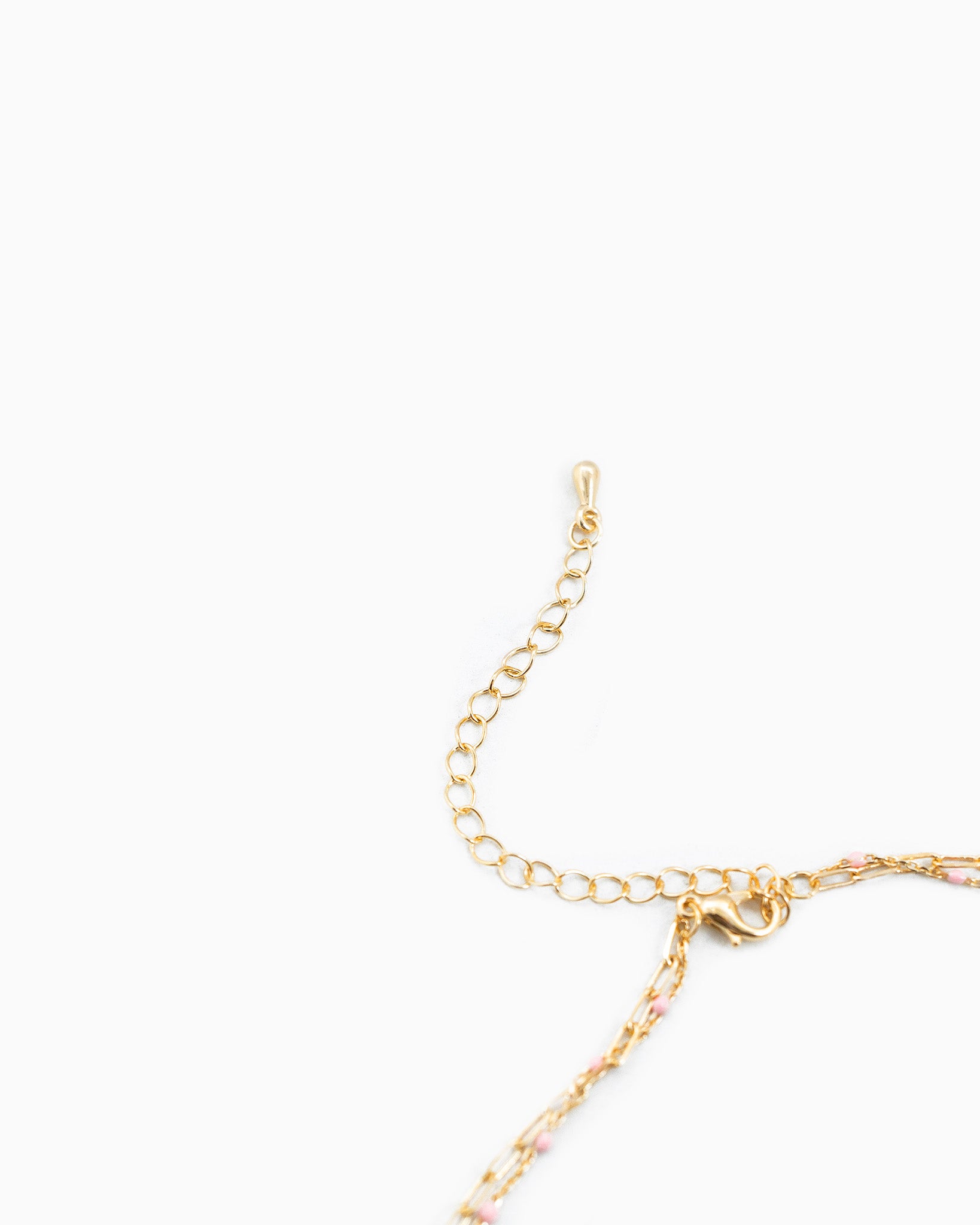 Flower Cross Multi Charm Layered Necklace-3
