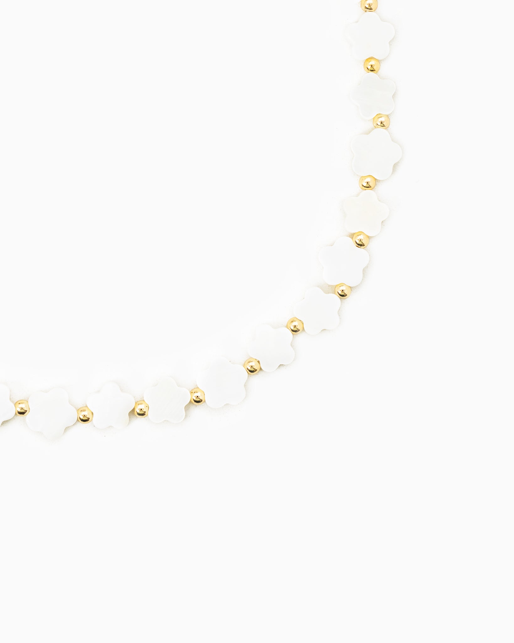 MOP Pearl Flower Choker Necklace