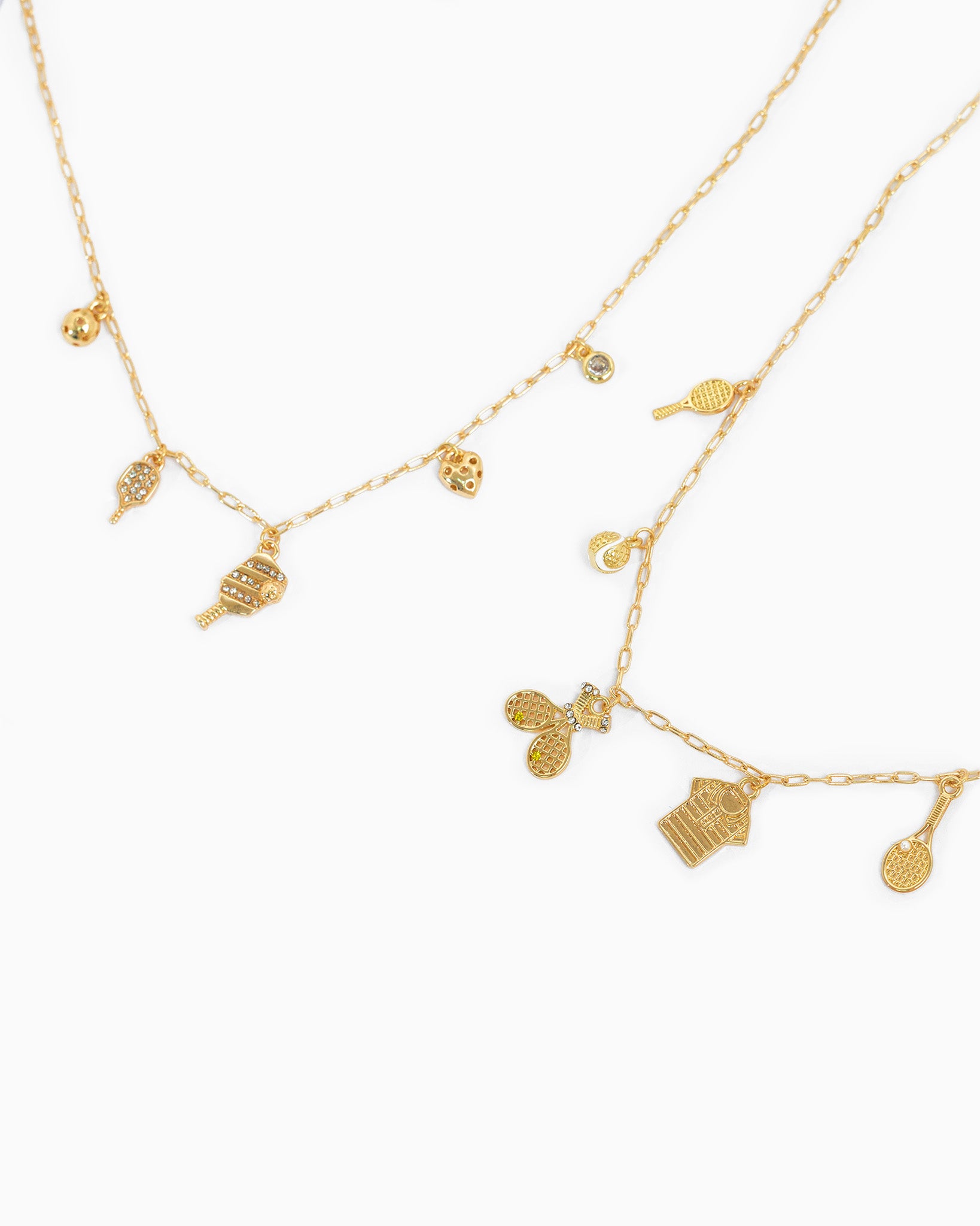 Gameday Pave Pickleball Paddle Charm Necklace