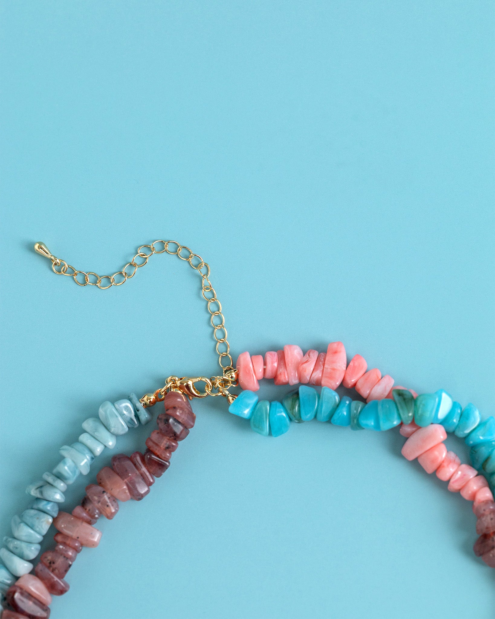Coral Mirage Shell Pendant Necklace-4