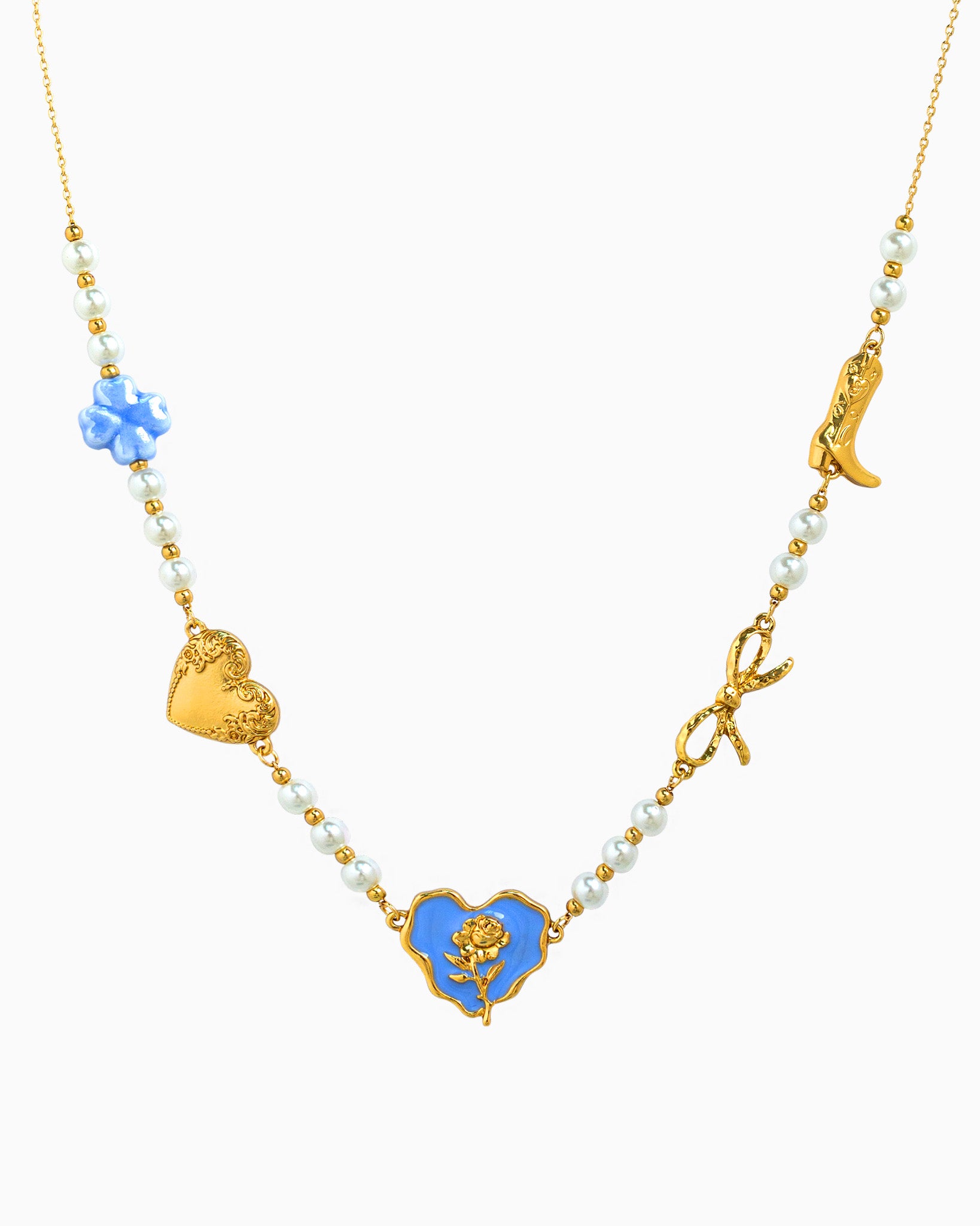 Once Upon a Rose Heart Western Necklace