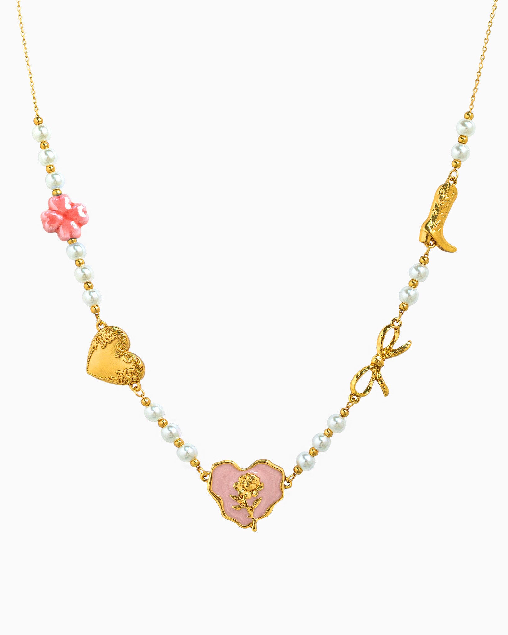 Once Upon a Rose Heart Western Necklace