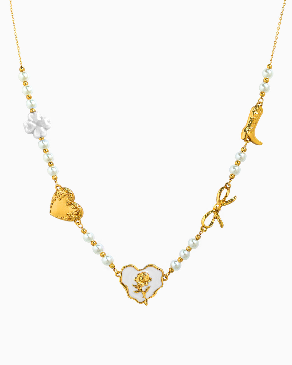 Once Upon a Rose Heart Western Necklace
