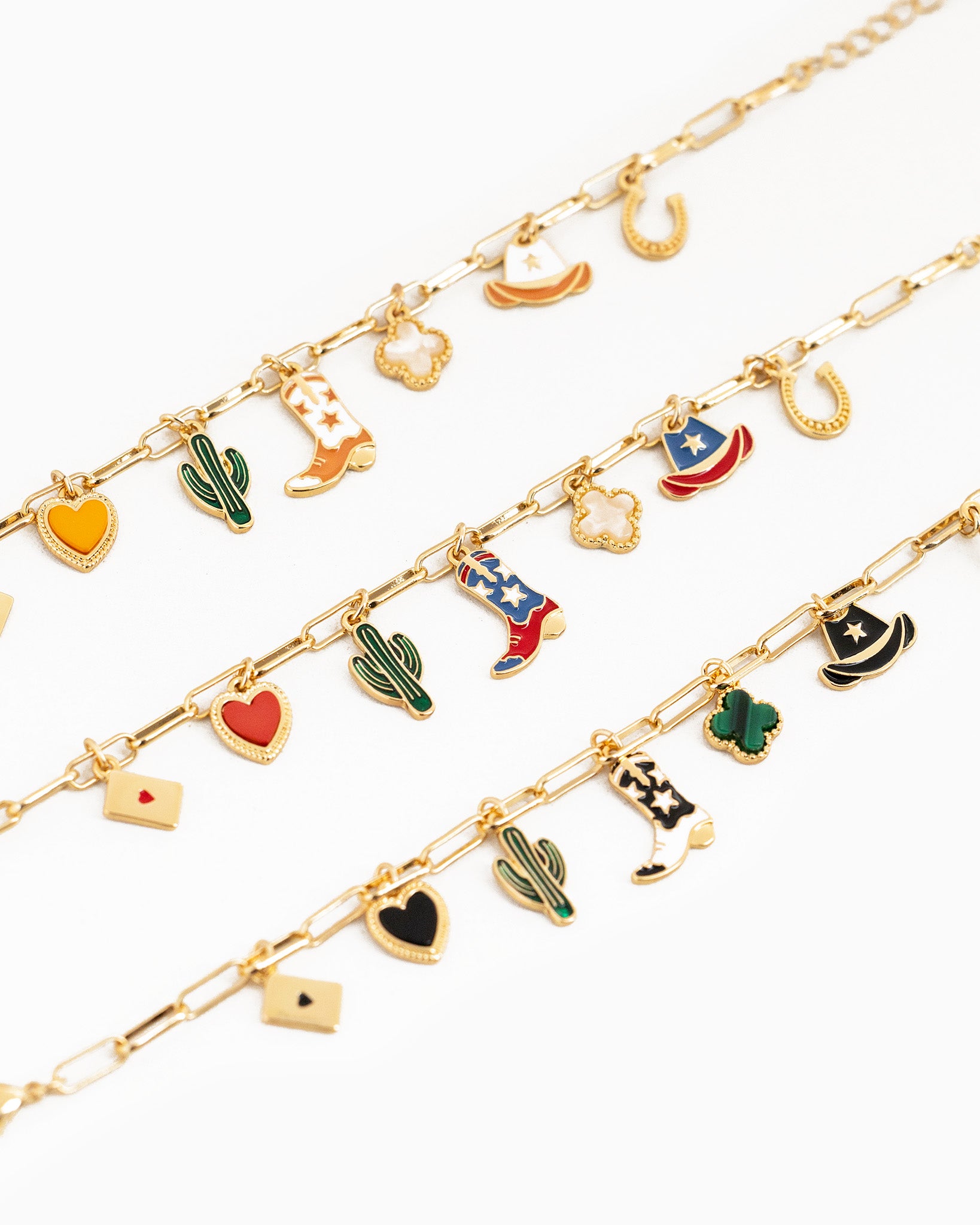 Bright Western Multi Charm Bracelet