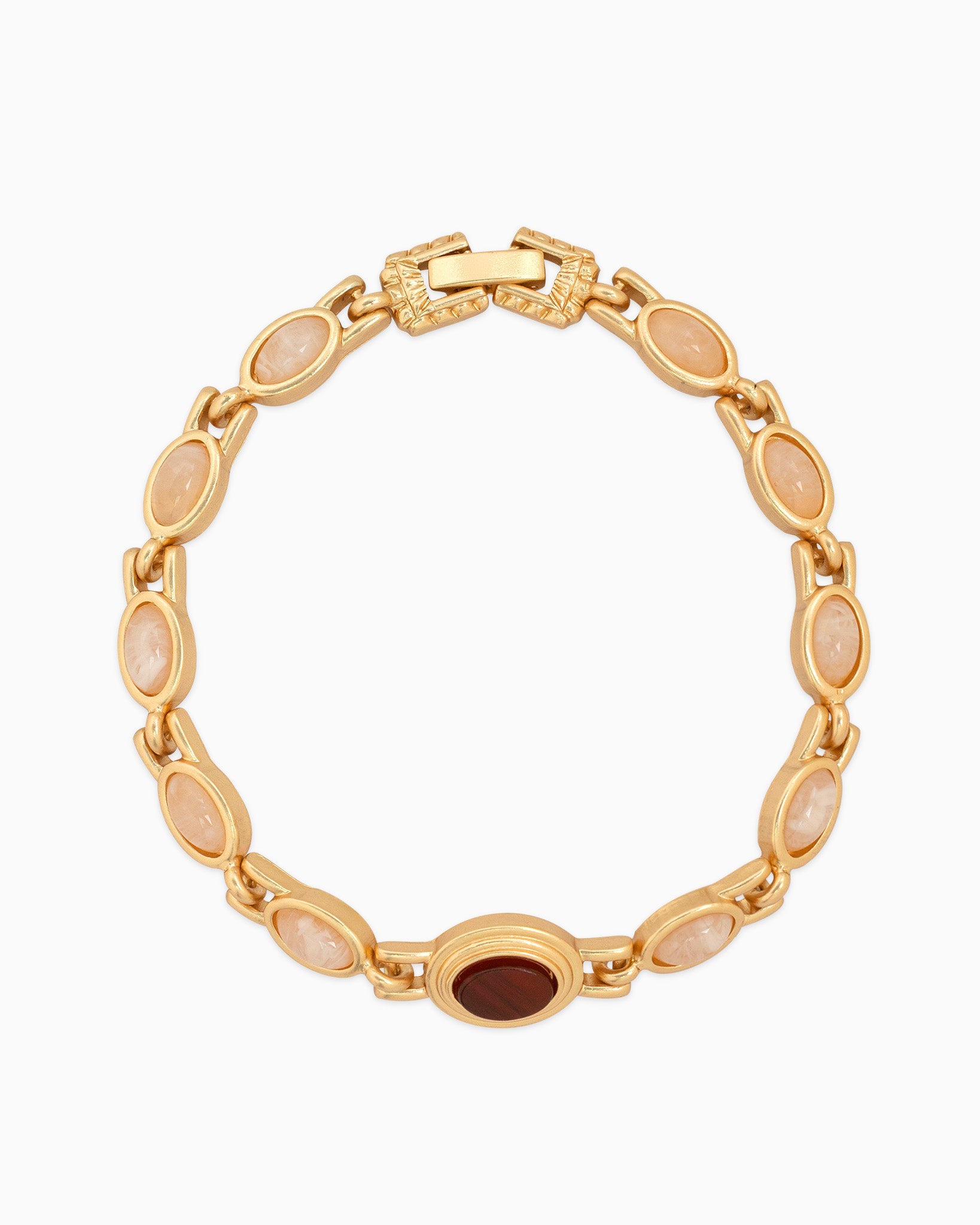 Oval Stone Vintage Holiday Bracelet