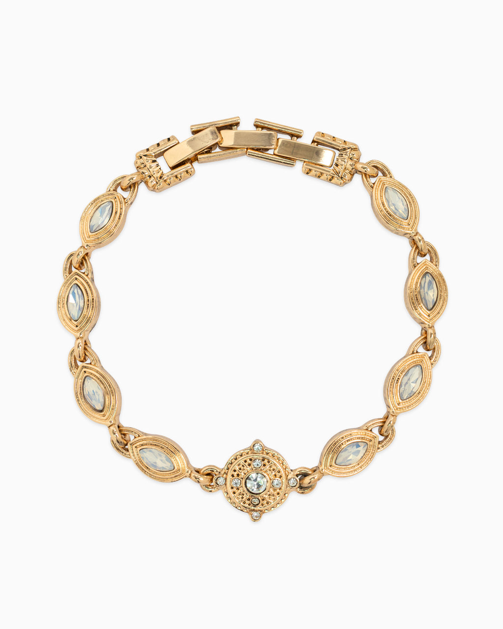 Antique Vintage Opal Stone Link Bracelet