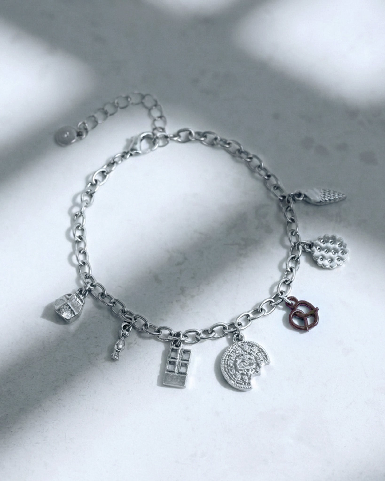 Sweetest Treats Dessert Charm Bracelet – front view
