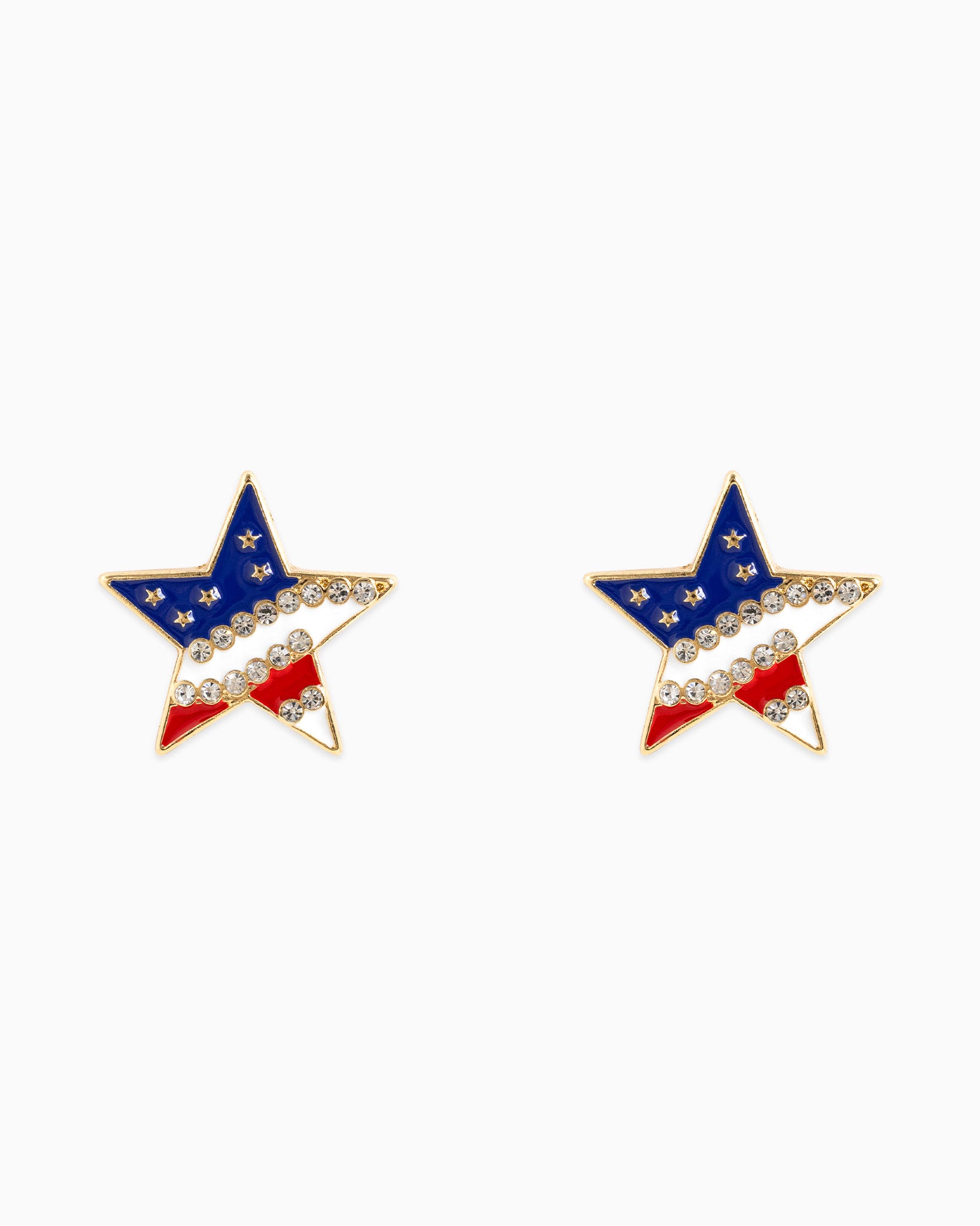 Americana Star Sparkle Stud Earrings
