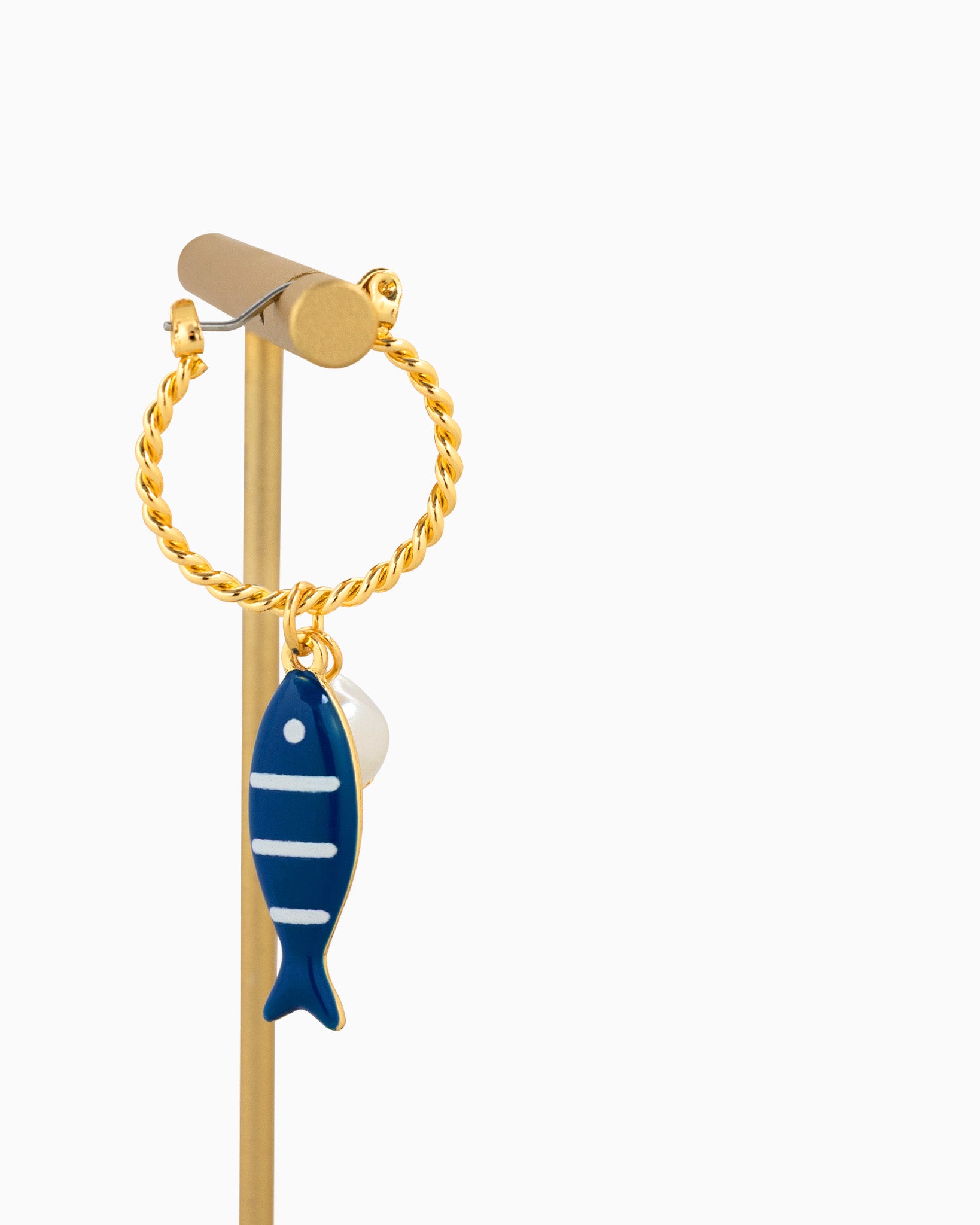 Sea Life Marine Blue Fish Earrings