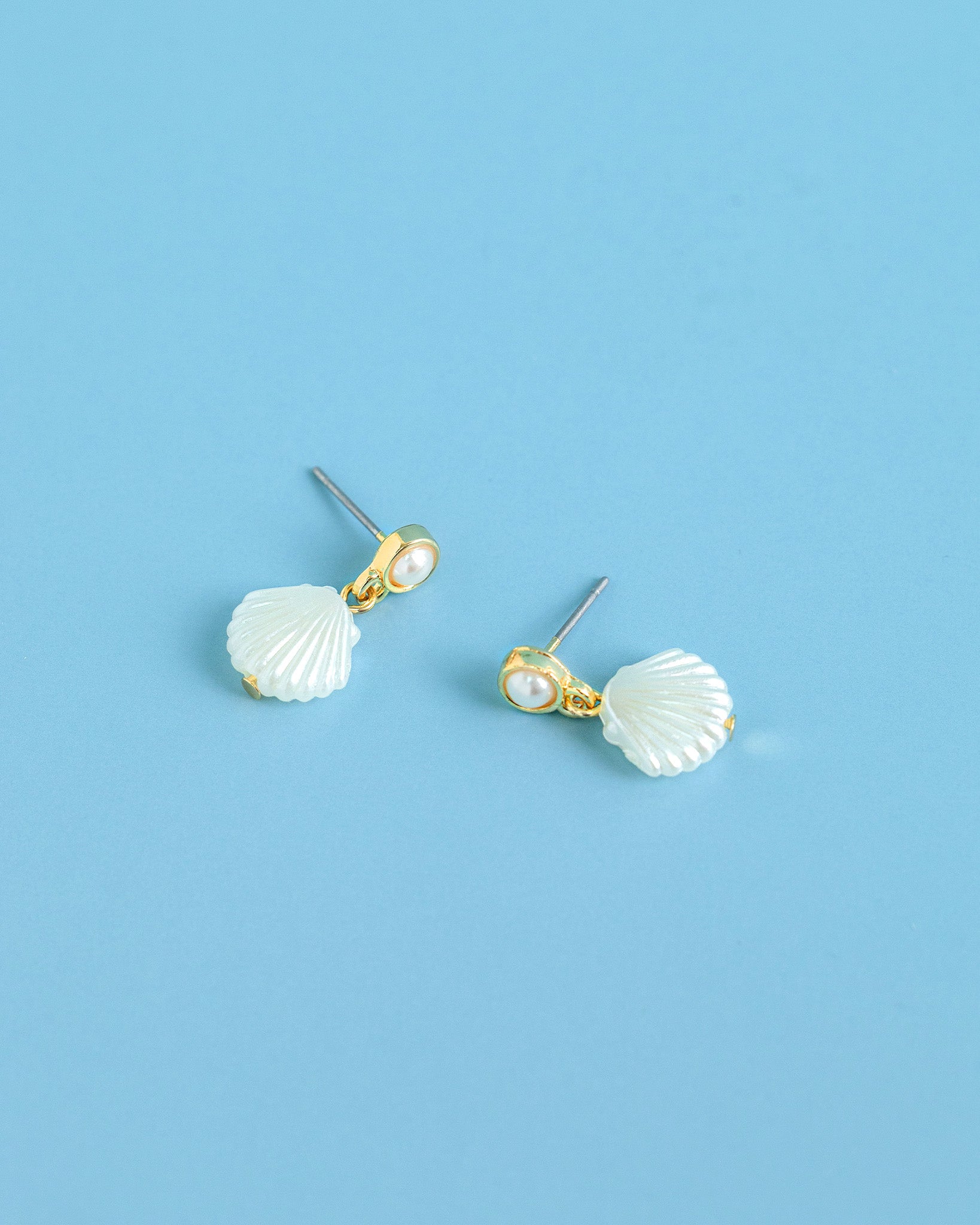Shell Sighs Pearl Drop Earrings
