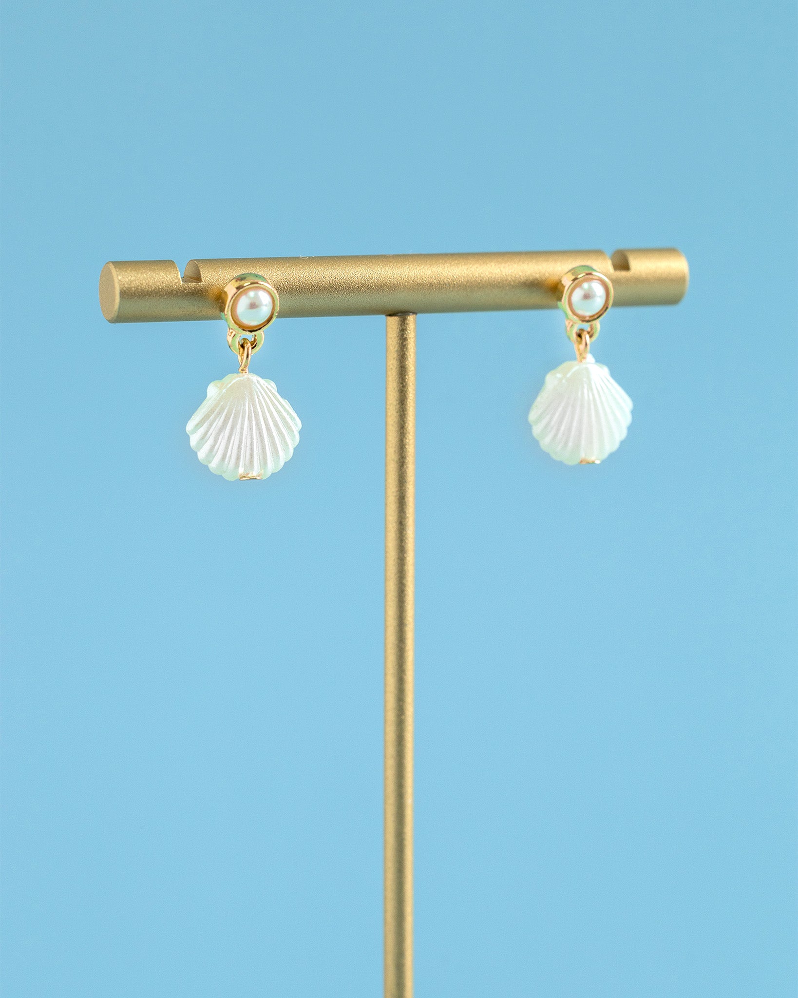 Shell Sighs Pearl Drop Earrings