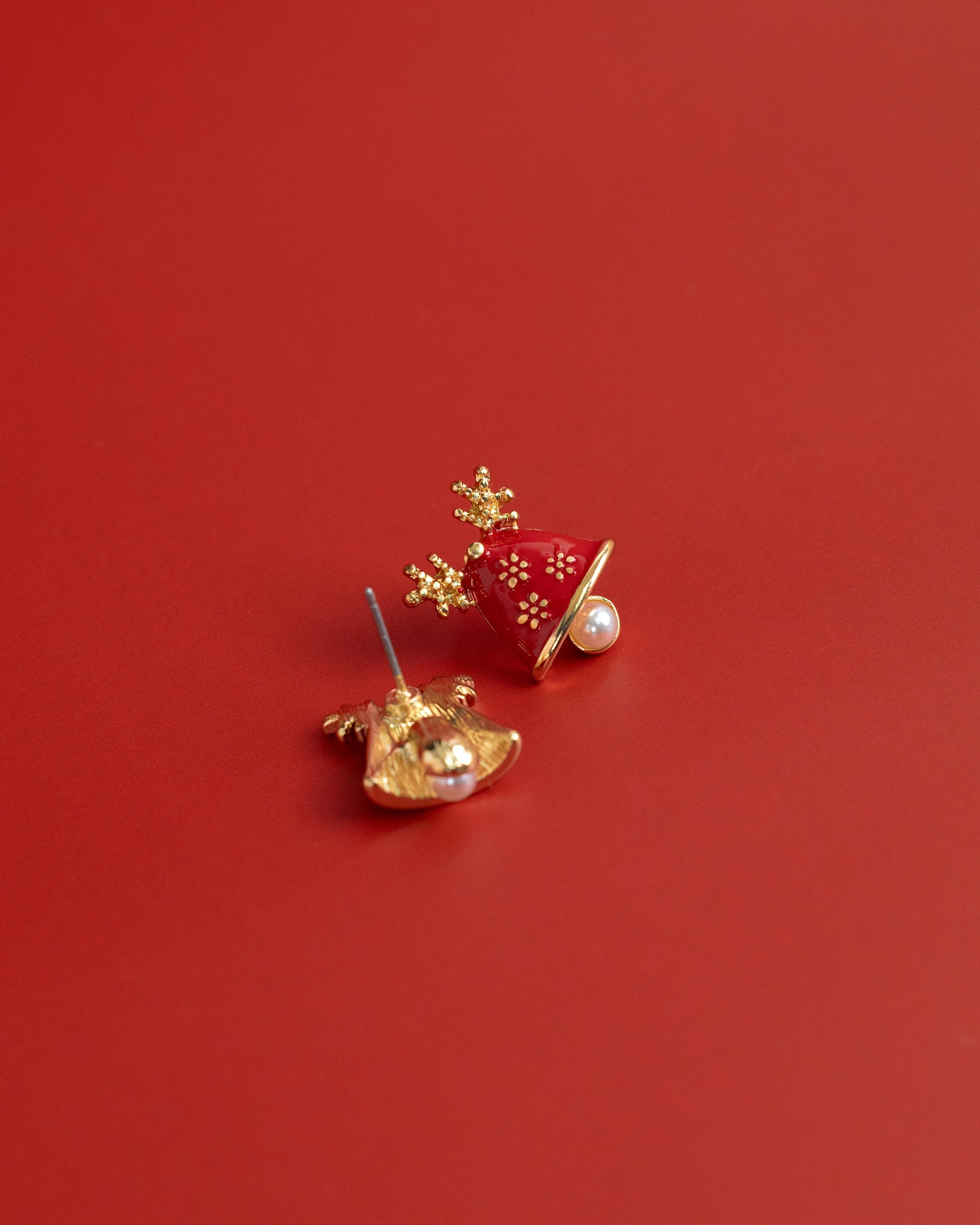 Sparkling Christmas Reindeer Bell Earrings