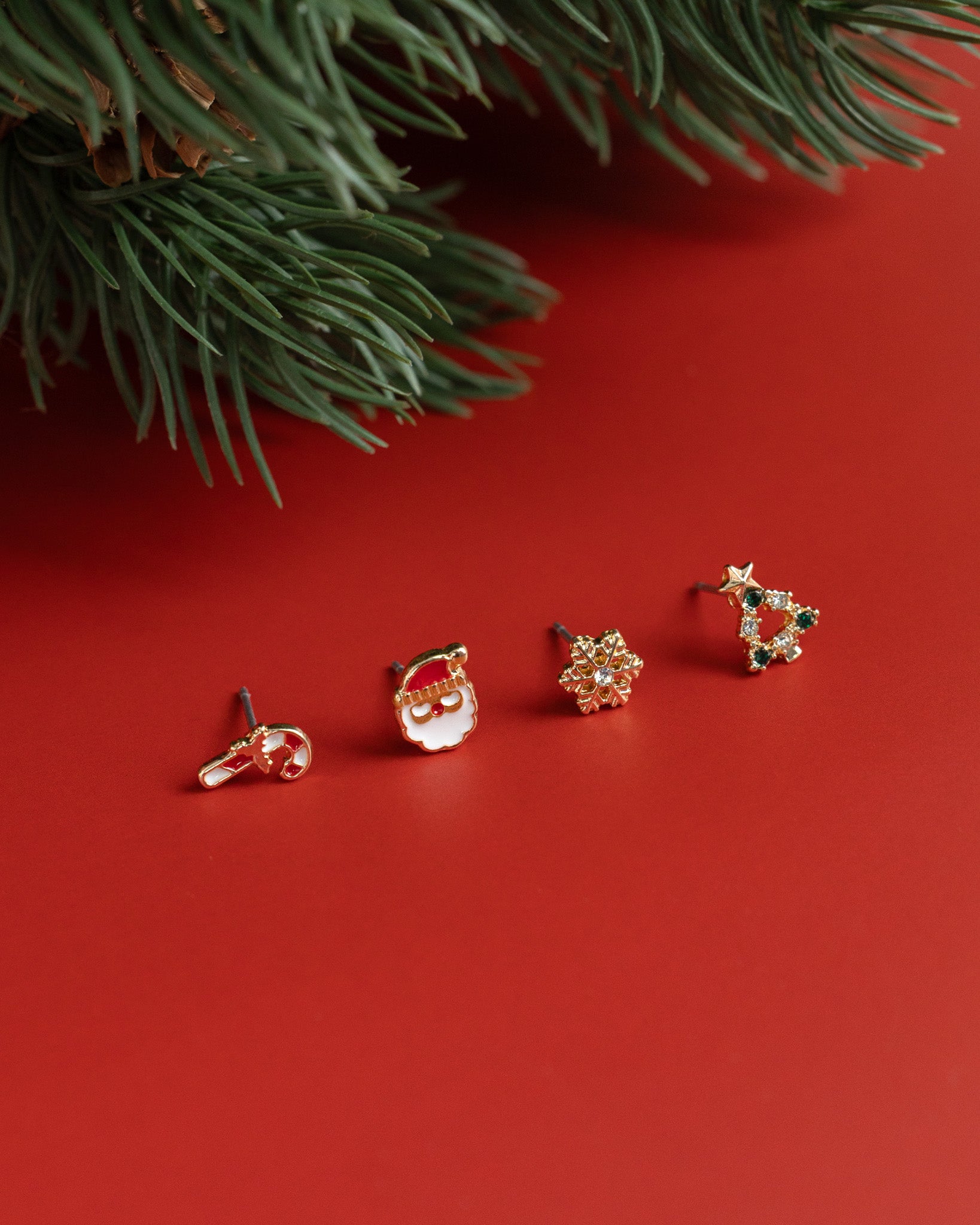 Christmas Gift Stud Earrings Set of 4