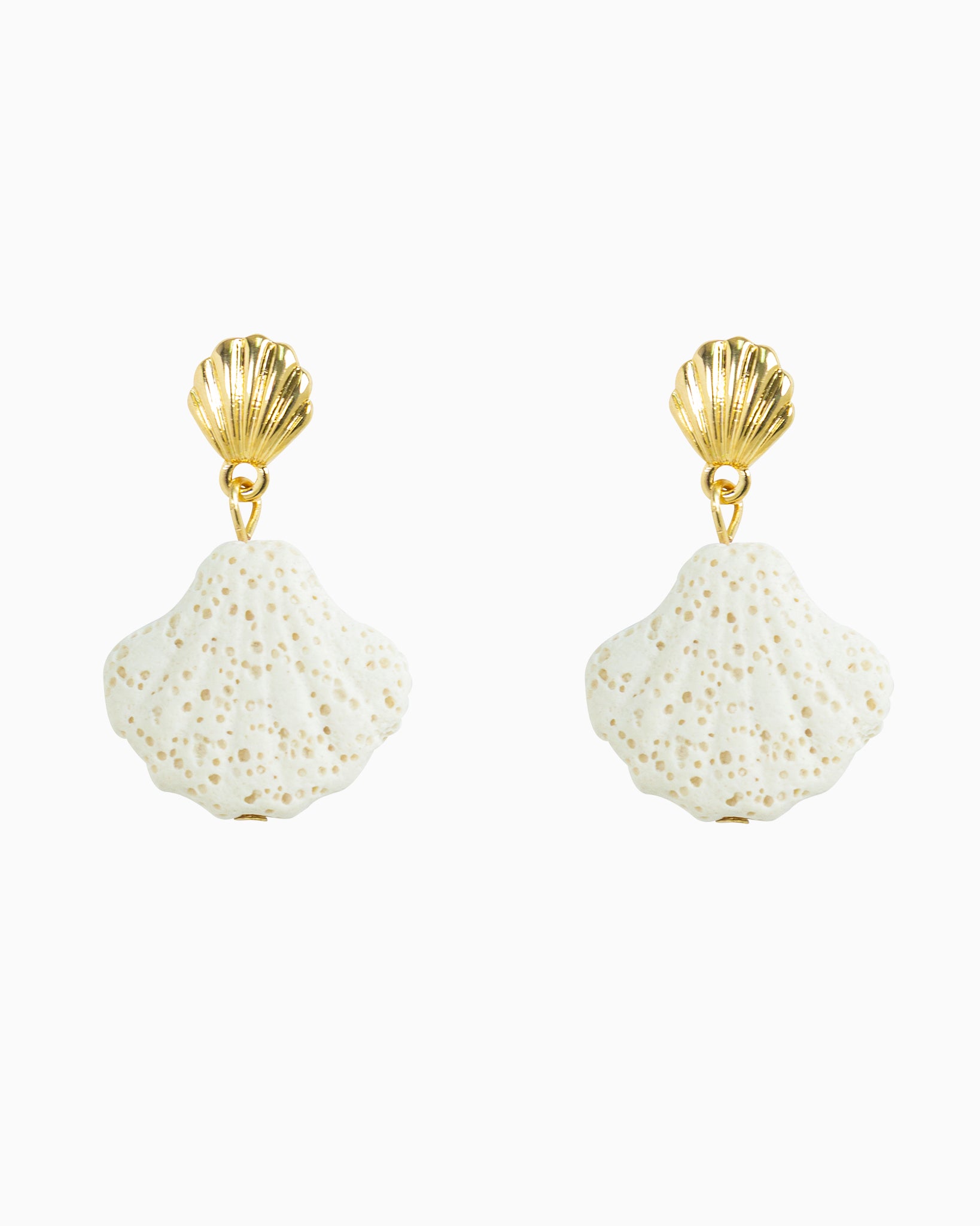 Beach Mode Coastal Frost Coral Drop Earrings