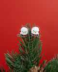 Christmas Cozy Snowman Stud Earrings