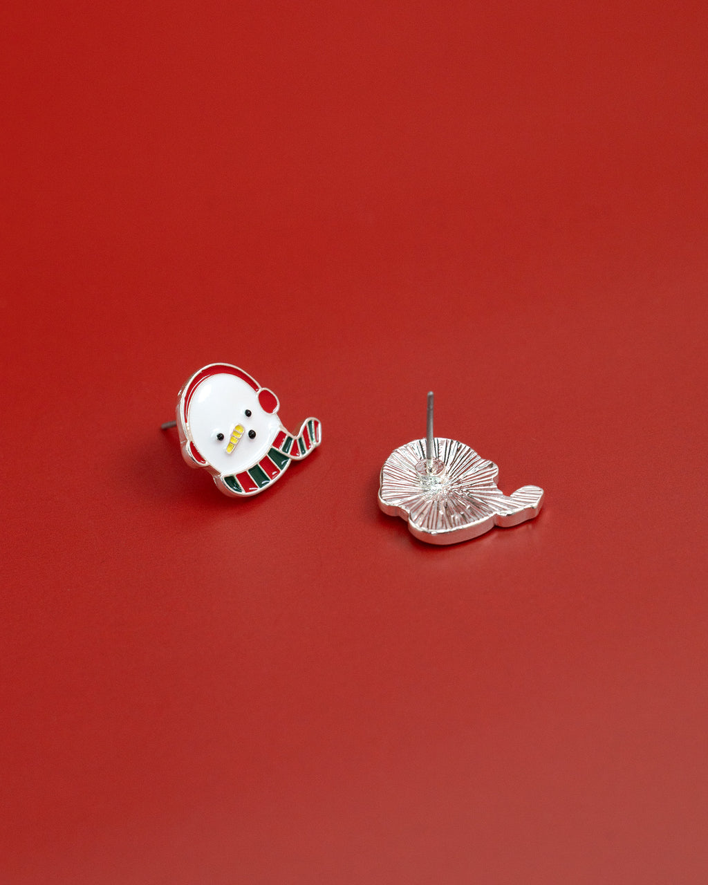Christmas Cozy Snowman Stud Earrings