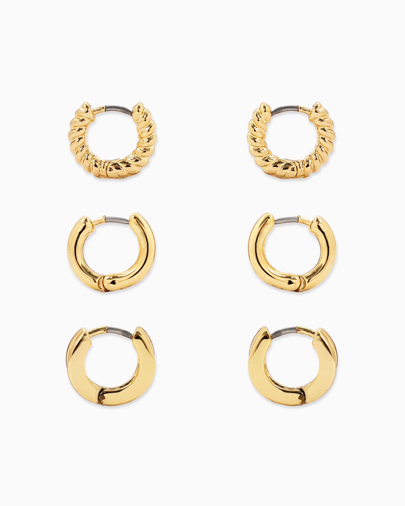 Micro Mini Huggie Hoop Earring Set of 3