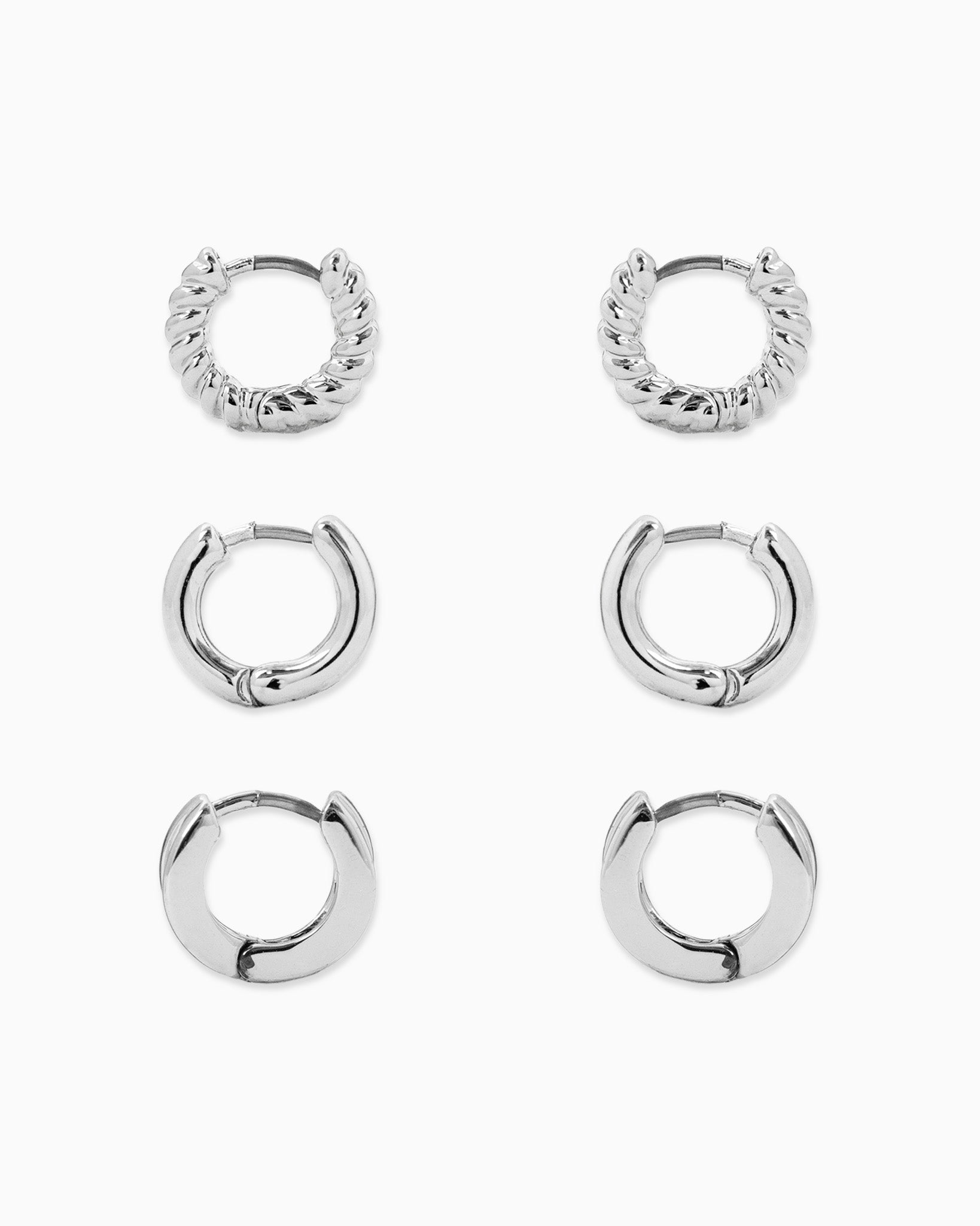 Micro Mini Huggie Hoop Earring Set of 3