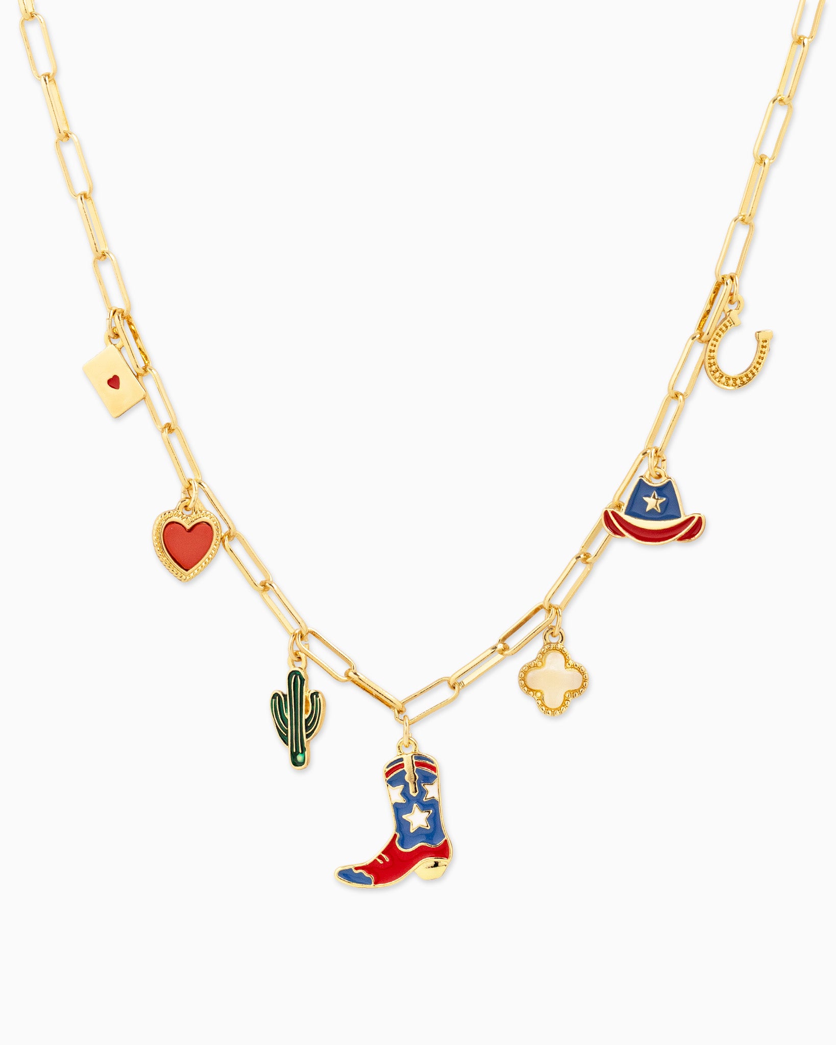 Bright Western Multi Charm Necklace