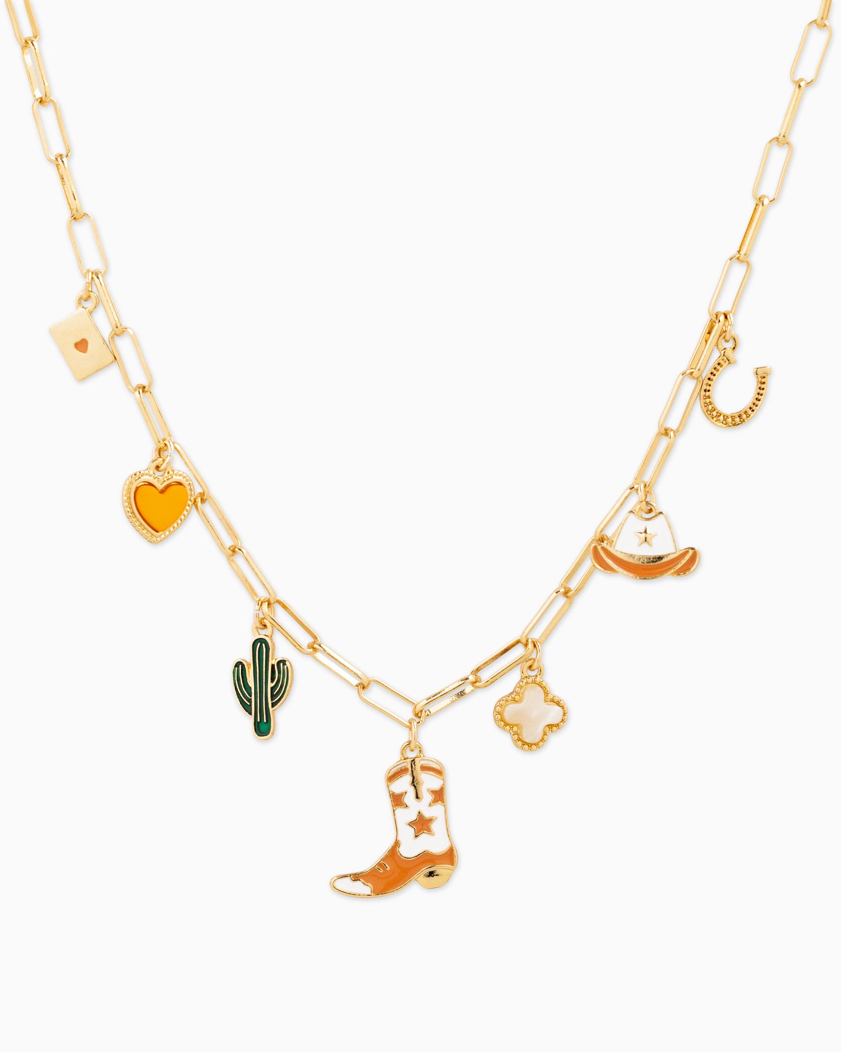 Bright Western Multi Charm Necklace