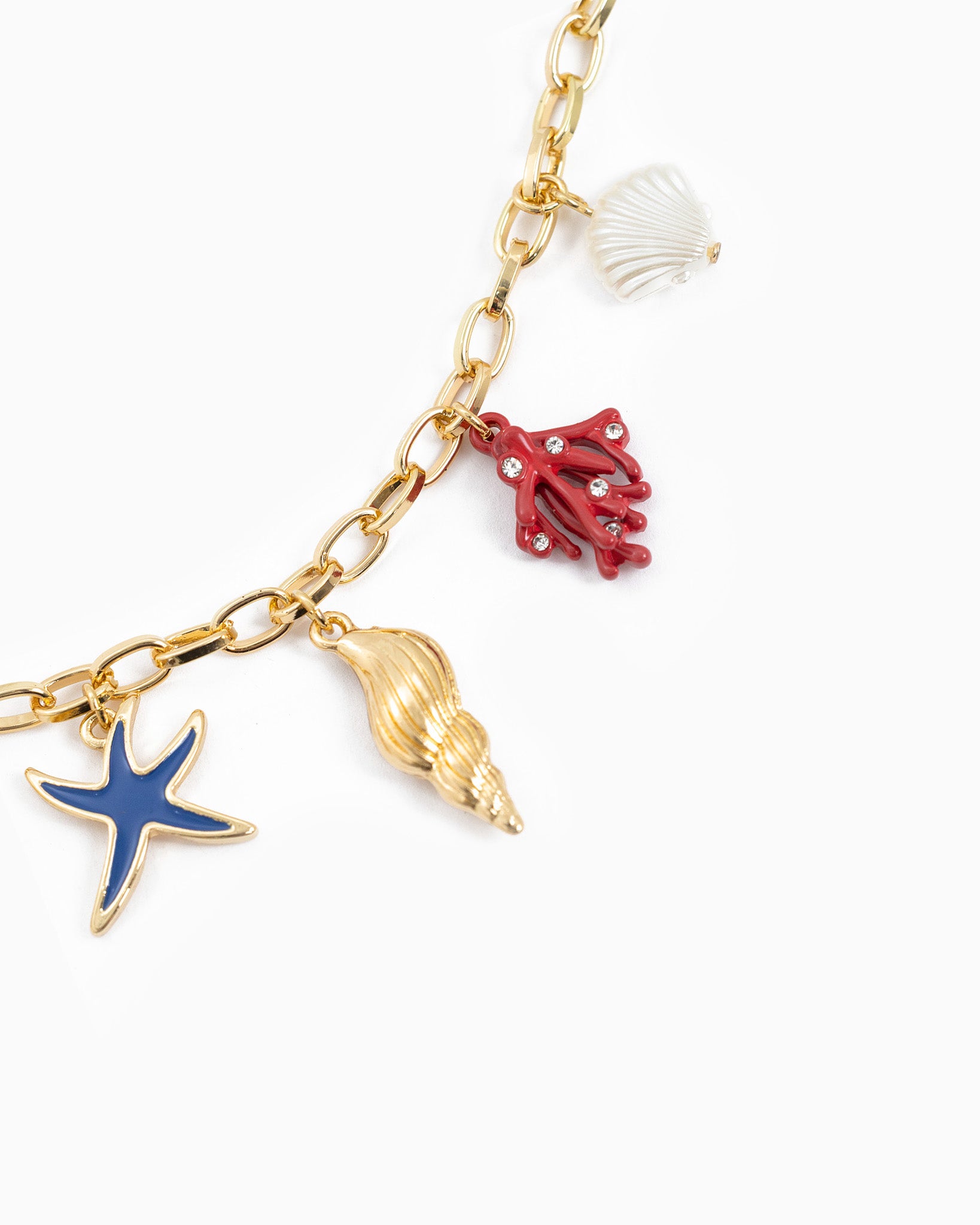 Under the Sea Life Multicolor Charm Necklace
