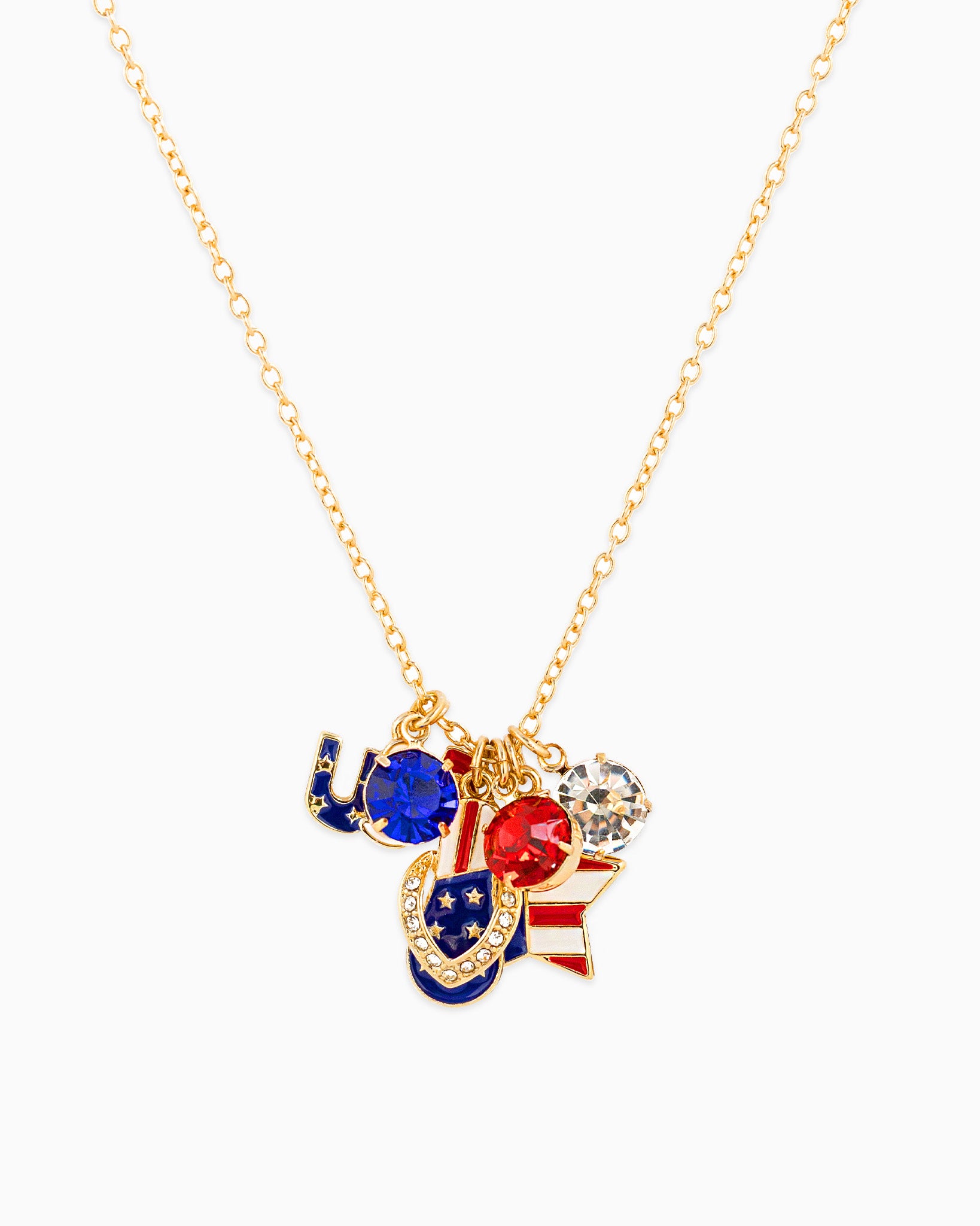 Americana Dream Glow Multi Charm Neckalce
