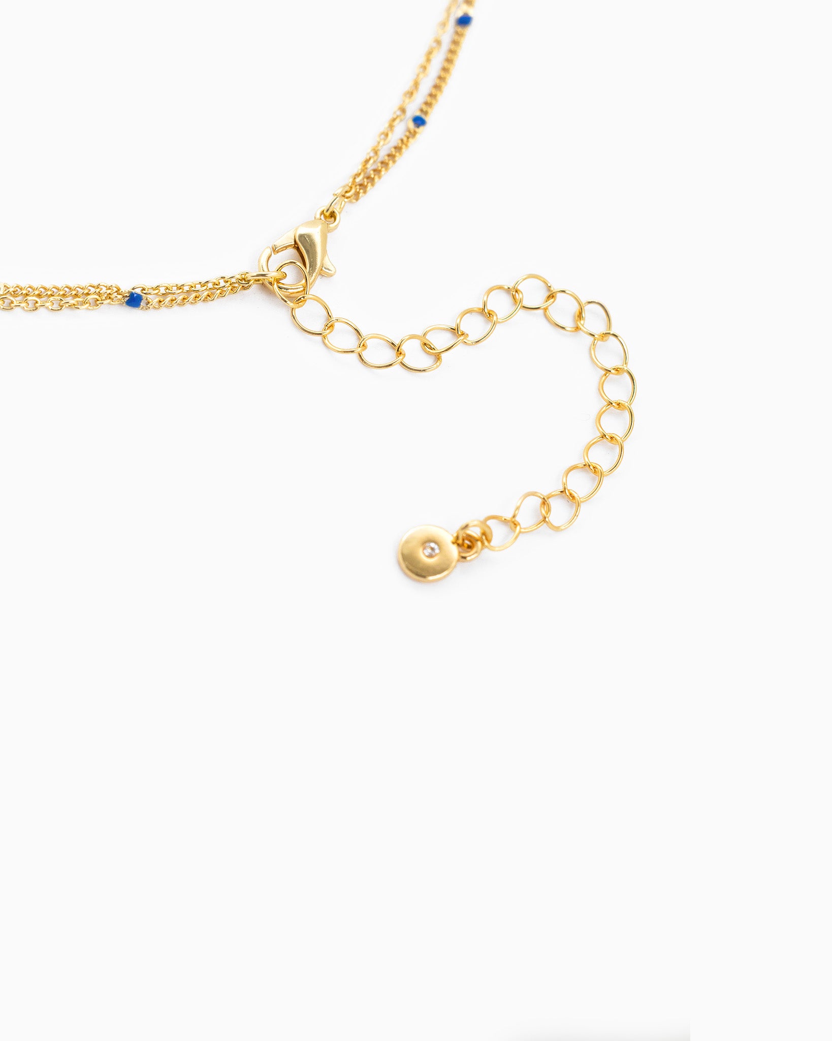 Layered Sea Life Marine Blue Fish Charm Necklace