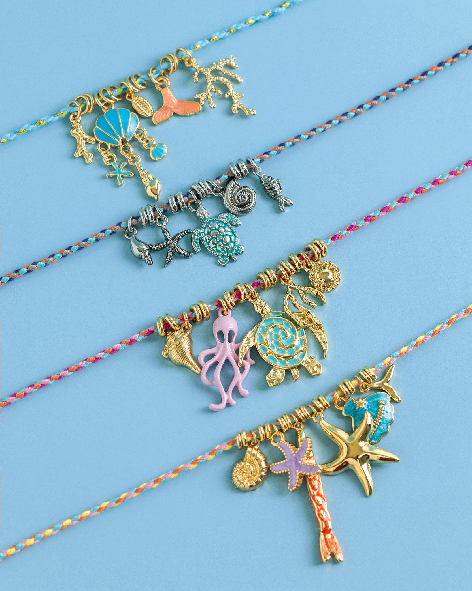 Secrets of the Blue Tide Charm Necklace