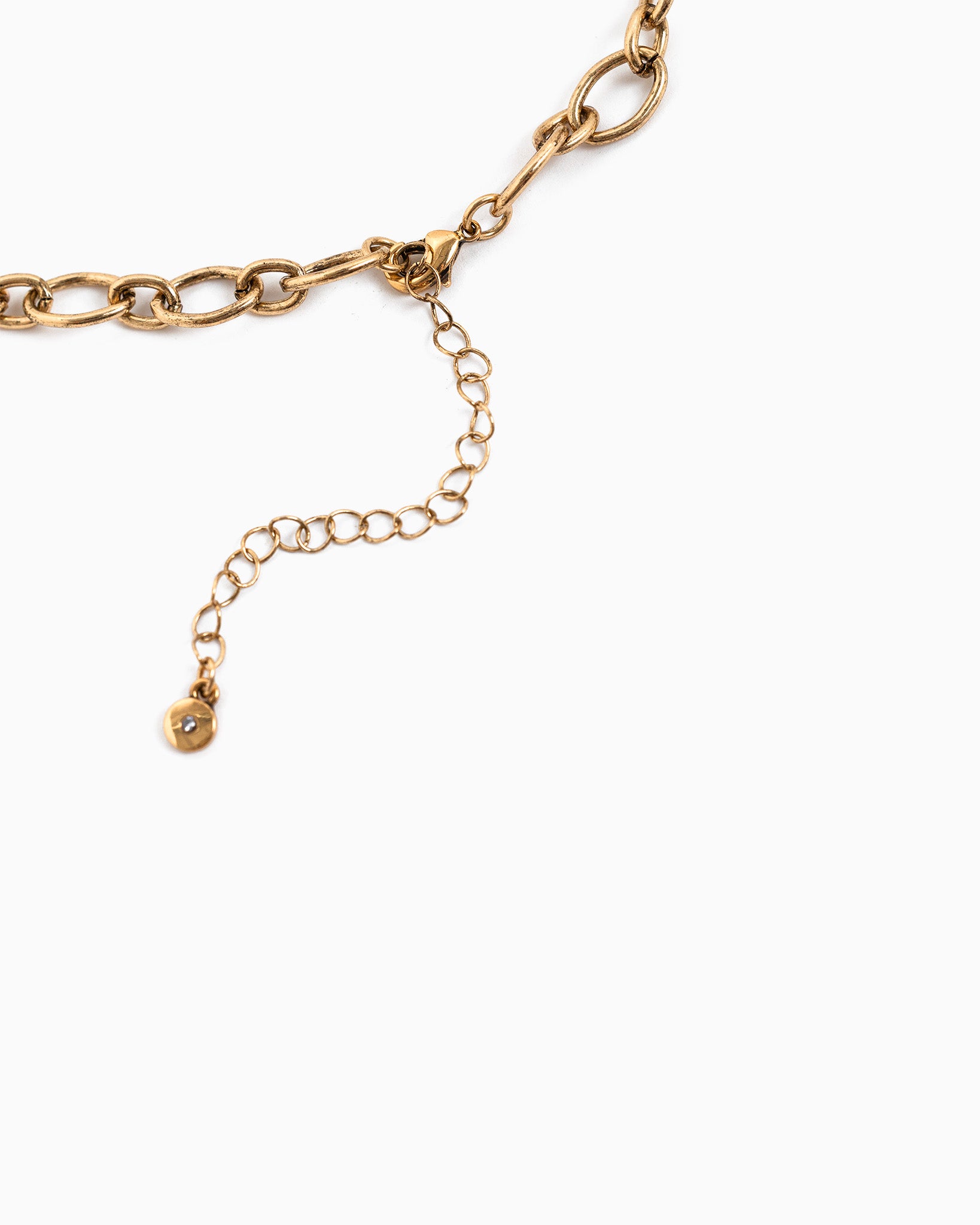 Vintage Star Heart Stone Charm Necklace