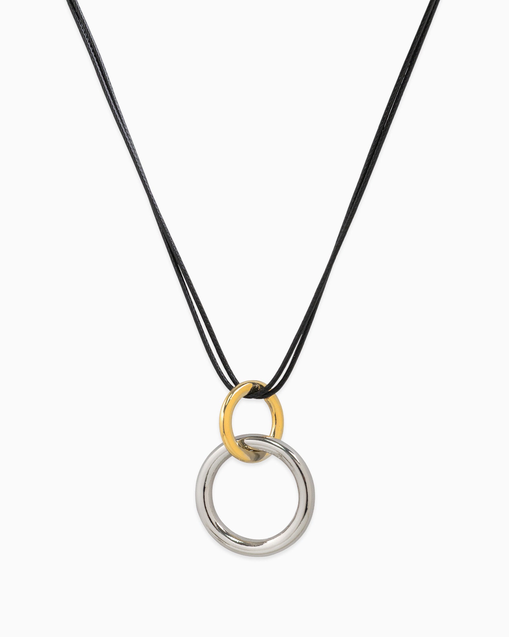 Two-Tone Double Loop Cord Necklace