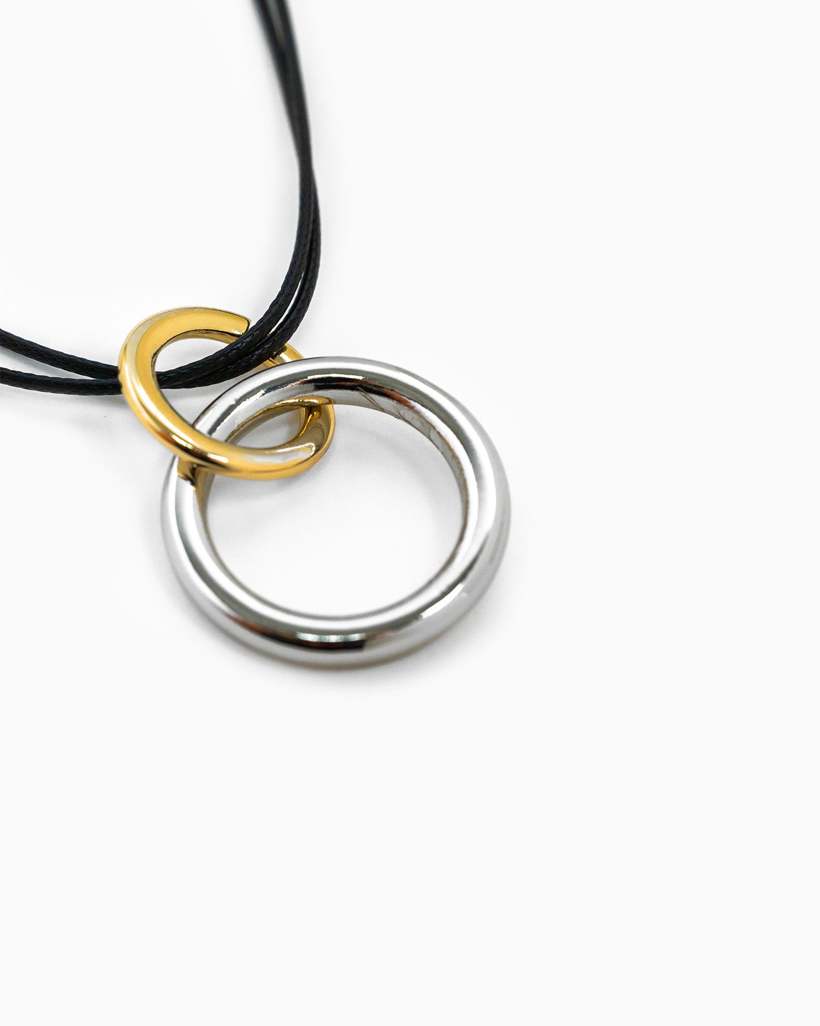 Two-Tone Double Loop Cord Necklace