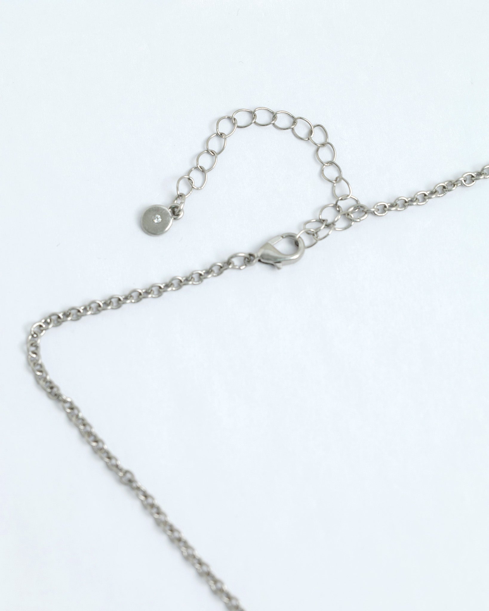 Vintage Mini Key Pearl Charm Necklace-3