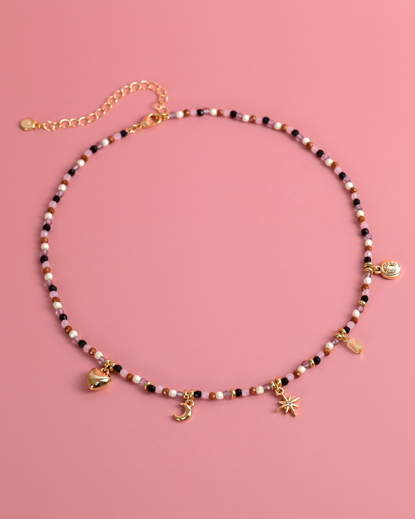 Midnight Celestial Mixed Bead Necklace