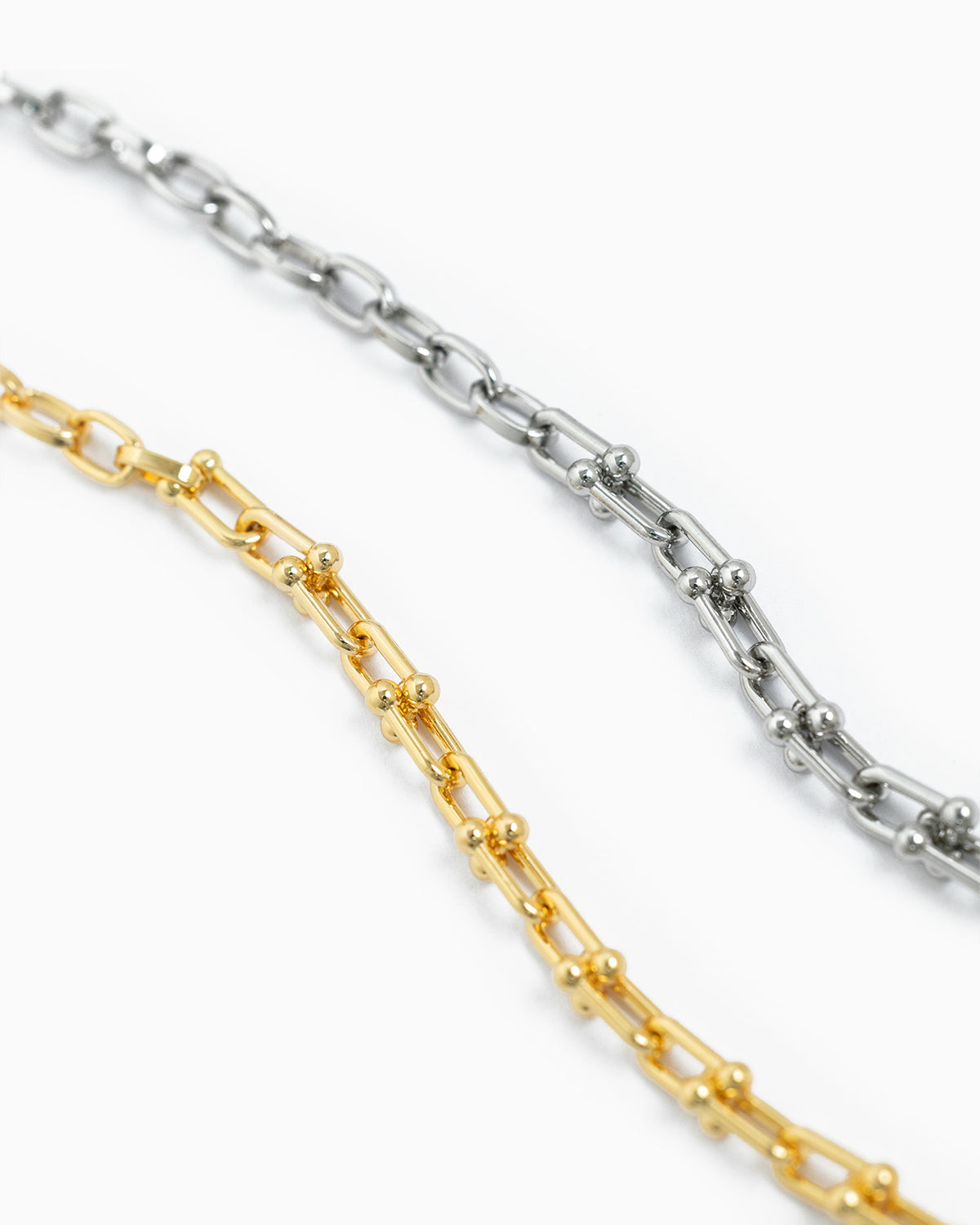Pave Cross U Link Chain Necklace-3