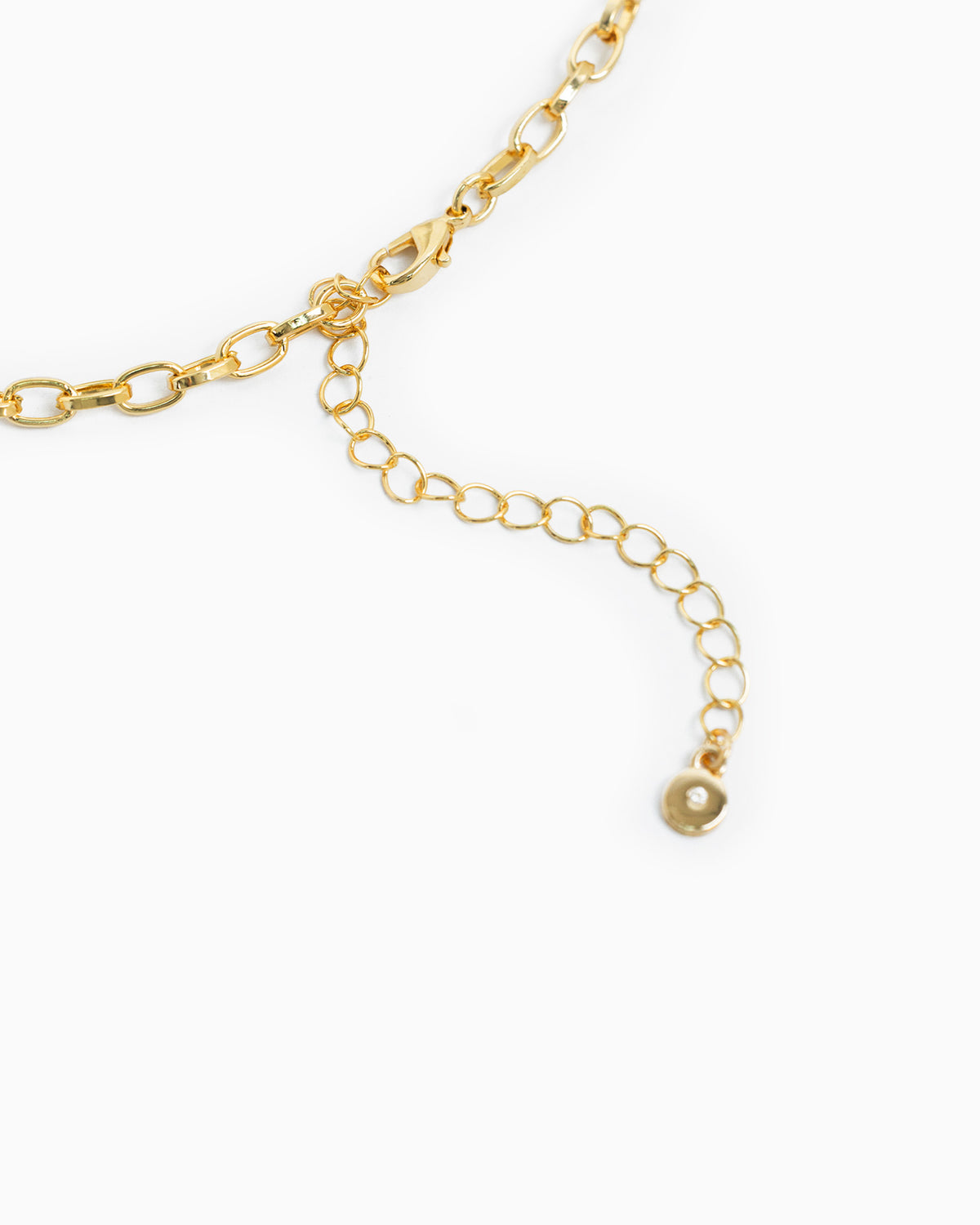 Pave Cross U Link Chain Necklace-4