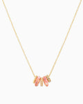 Blossom Rondelle Pearl CZ Stone Necklace