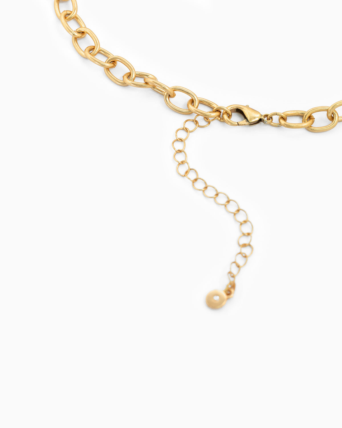 Bold Oval Chain Cross Necklace-3