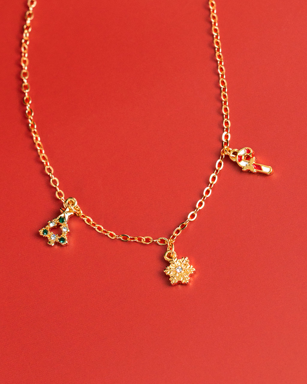 Holiday Dainty Christmas Charm Necklace
