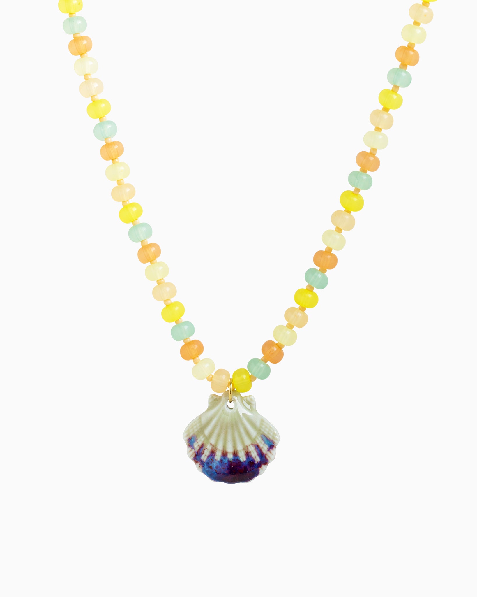 Beach Mode Candy Coastal Ceramic Shell Beaded Necklace