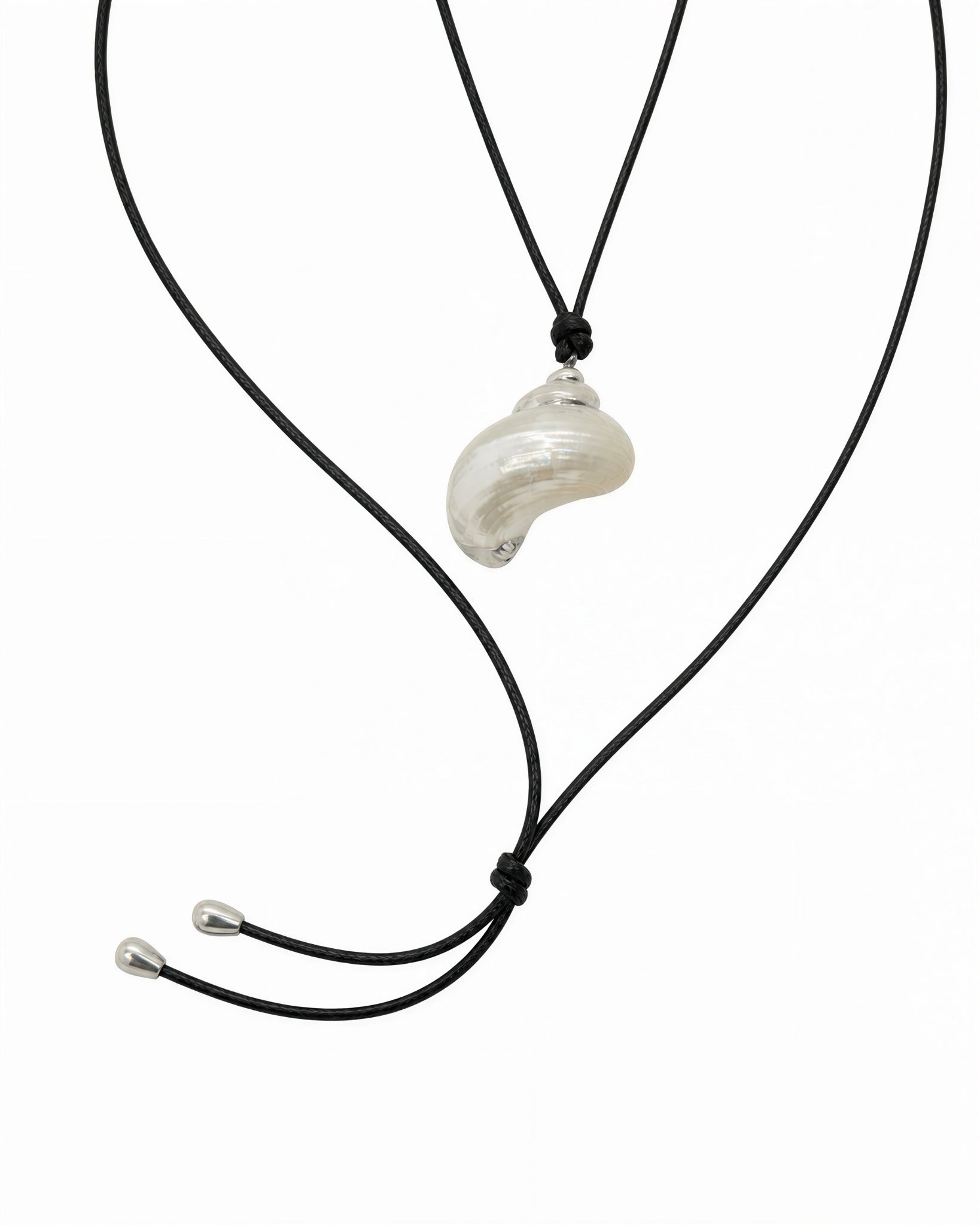 Beach Sea Life Midnight Shell Drift Y-Cord Necklace