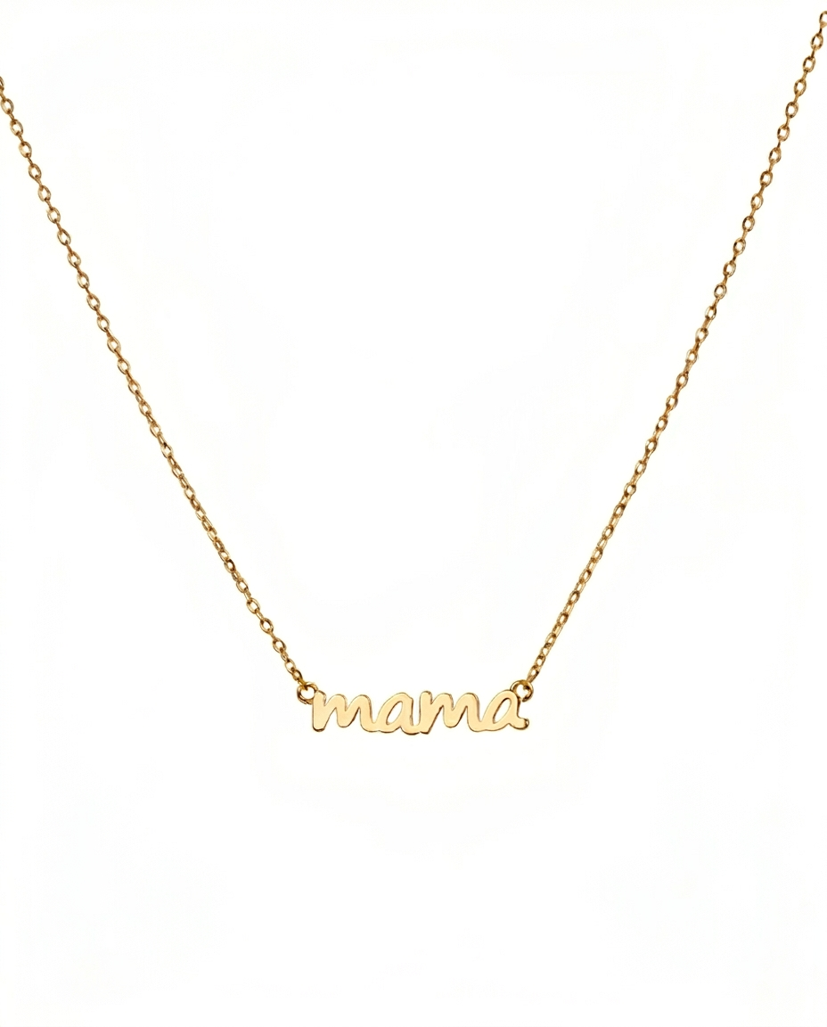 MAMA Modern Tiny Letter Pendant Necklace