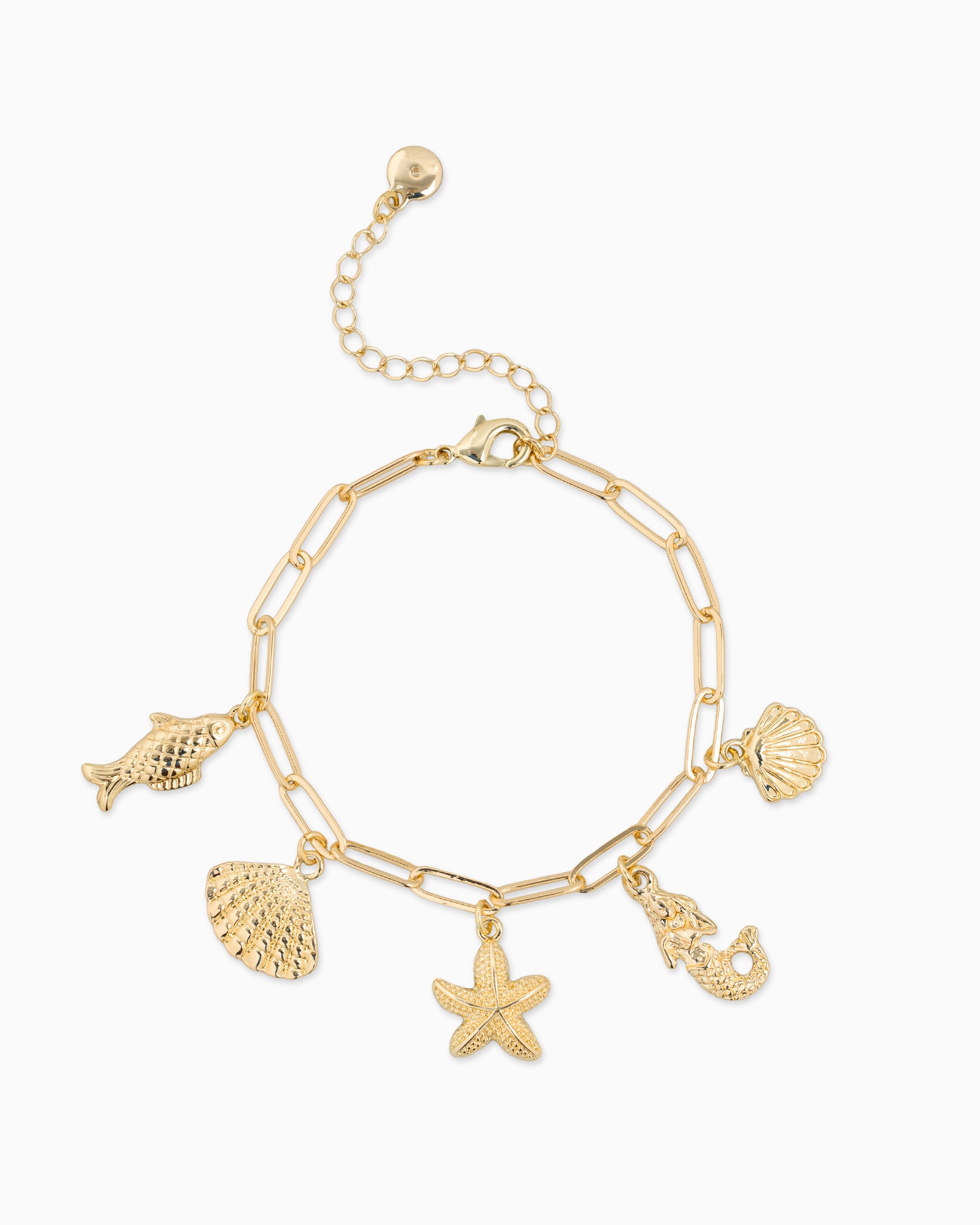 Chunky Sea Life Clip Link Charm Bracelet