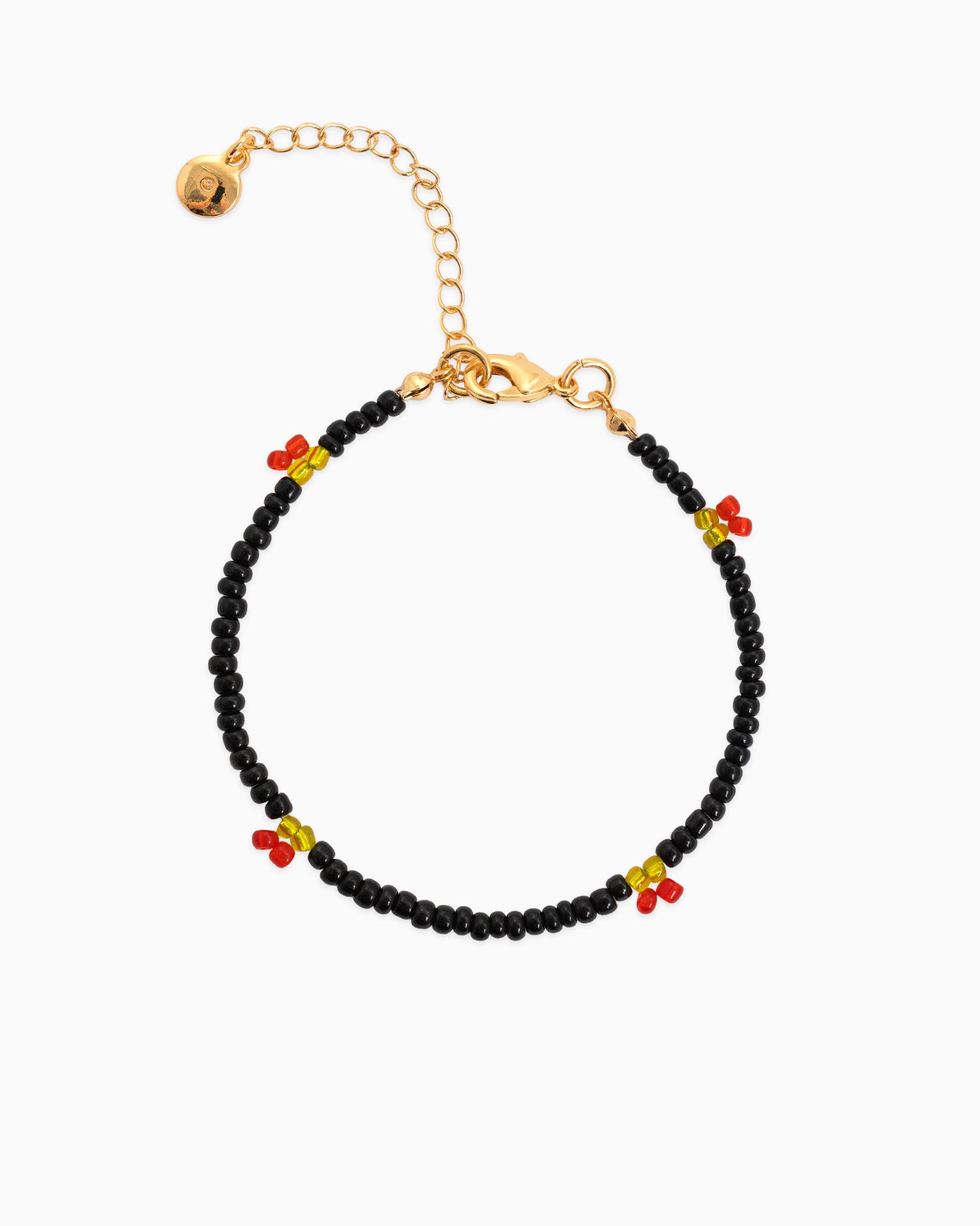 Fruit Cherry Station Charm Beaded Bracelet