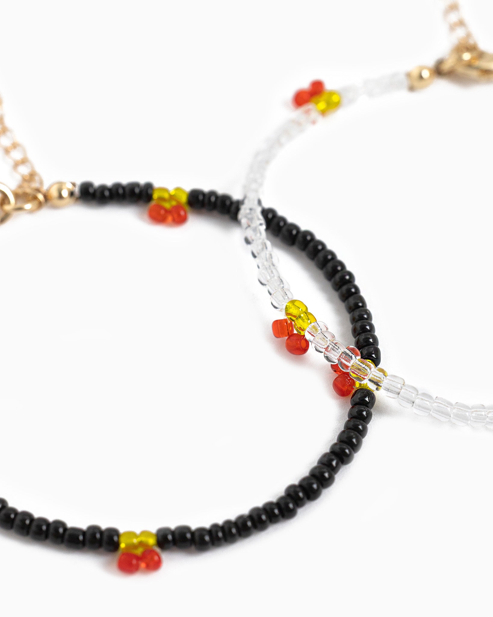 Fruit Cherry Station Charm Beaded Bracelet