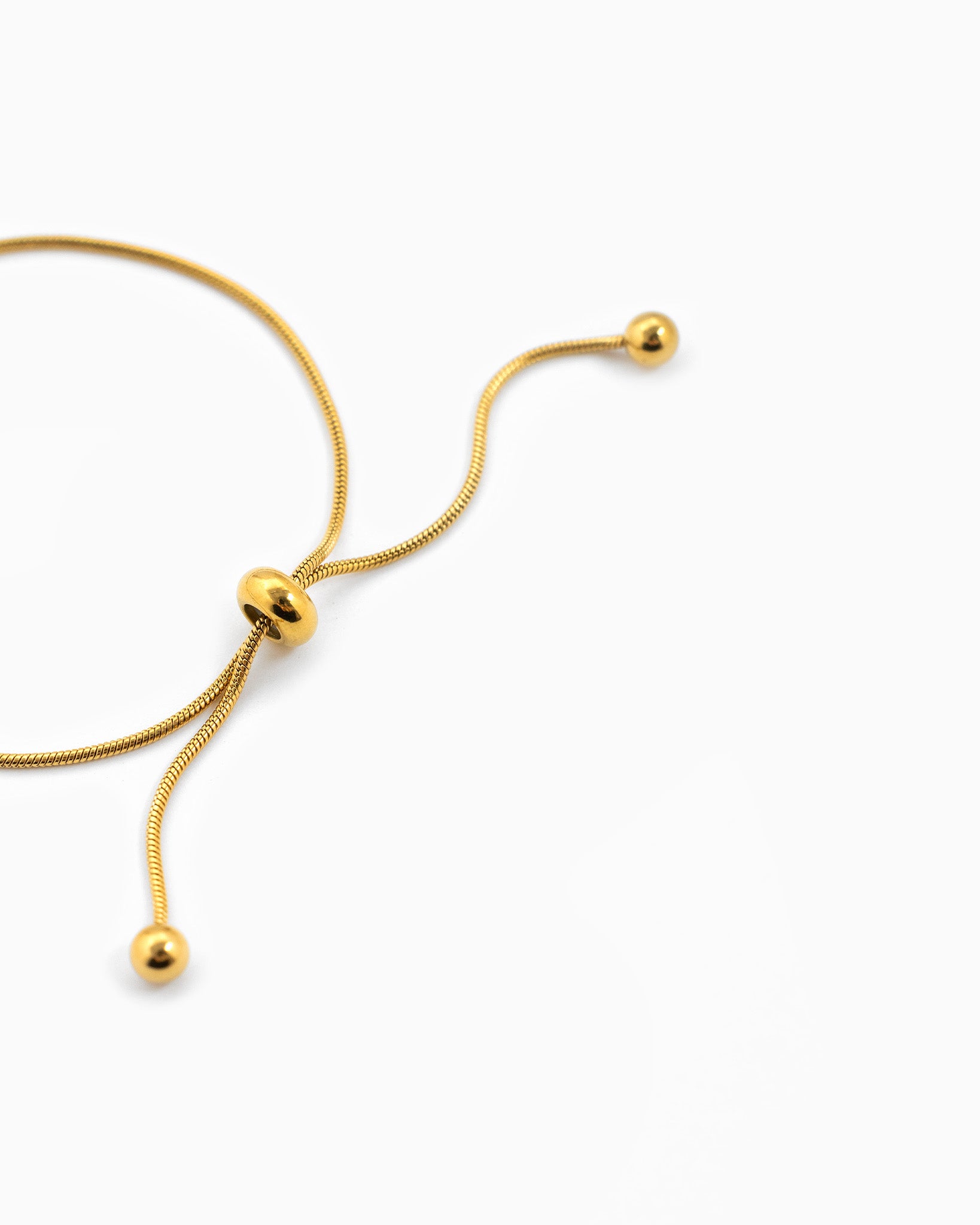 Stainless Snake Chain Pull Tie Bracelet