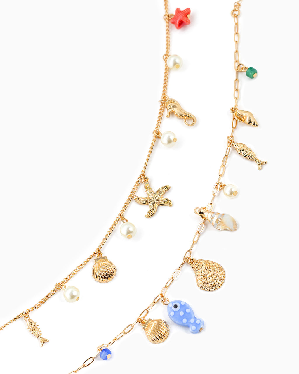 Sealife Tidepool Treasure Blue Ceramic Fish Anklet