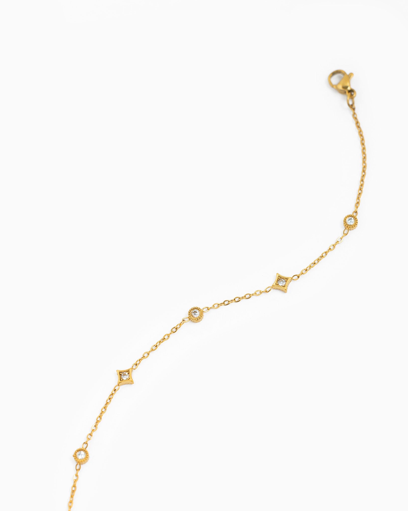 Stainless Mini Sparkle Minimal Station Bracelet