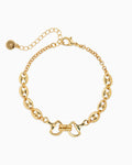 Double Horsebit Link Chain Bracelet