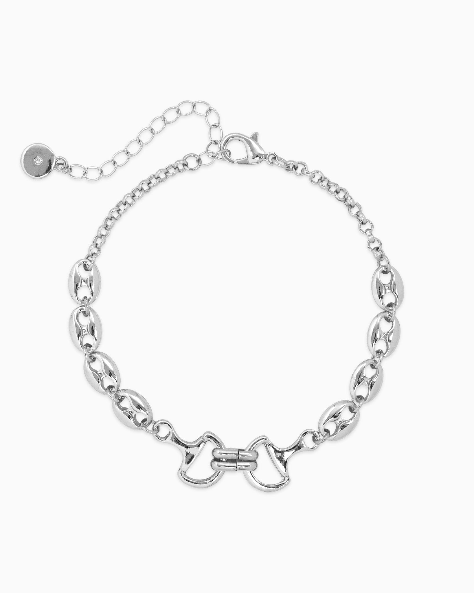 Double Horsebit Link Chain Bracelet